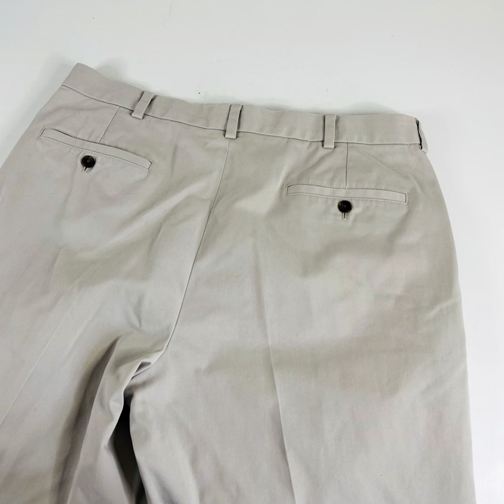 Brooks Brothers Brooks Brothers Pants 38 x 32 Ivory Cotton Flat Front Chino Hudson Advantage Regular Mens Size US 38 / EU 54 - 4 Thumbnail