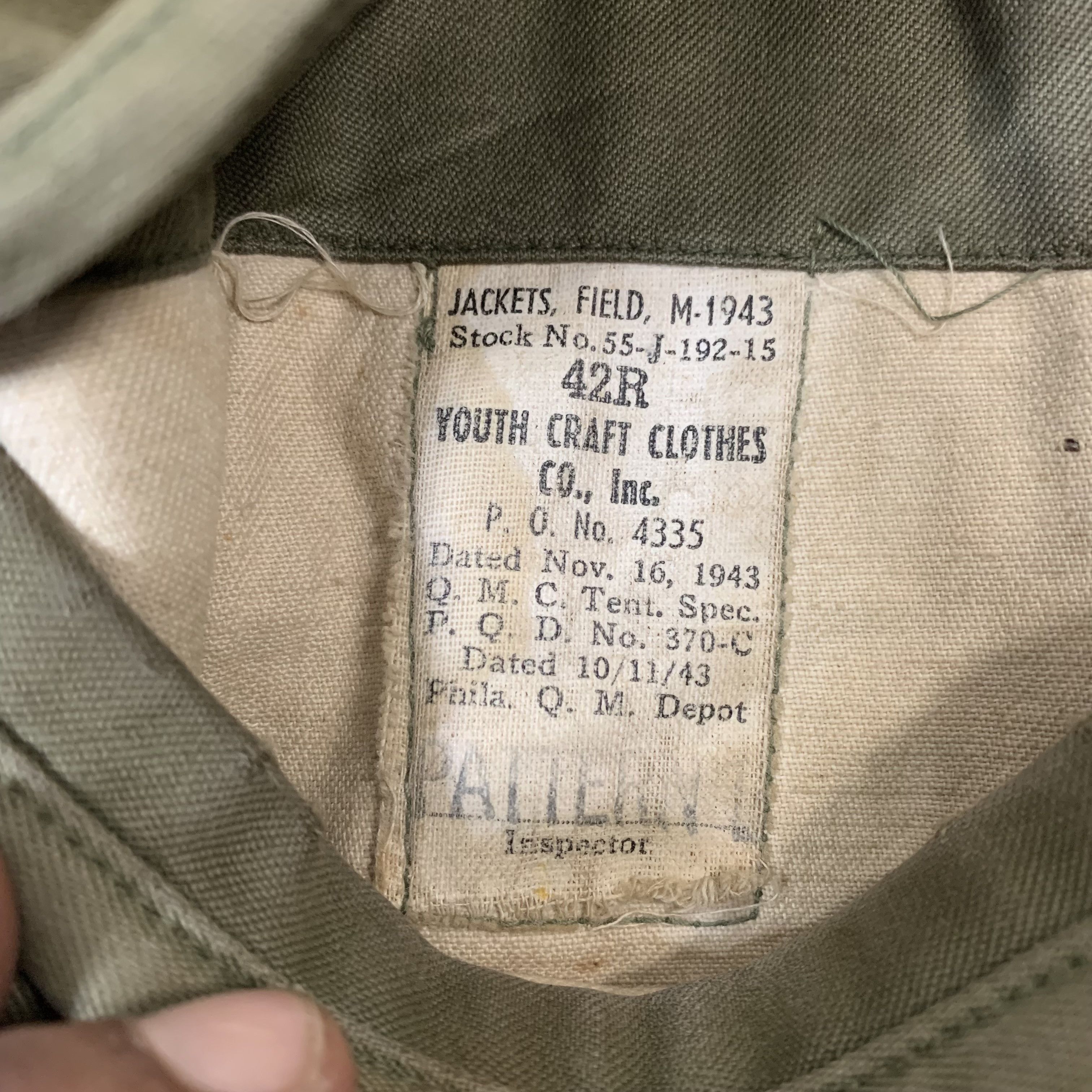Vintage True Vintage 40s World War II M-1943 US Army Military Jacket Size US L / EU 52-54 / 3 - 15 Thumbnail