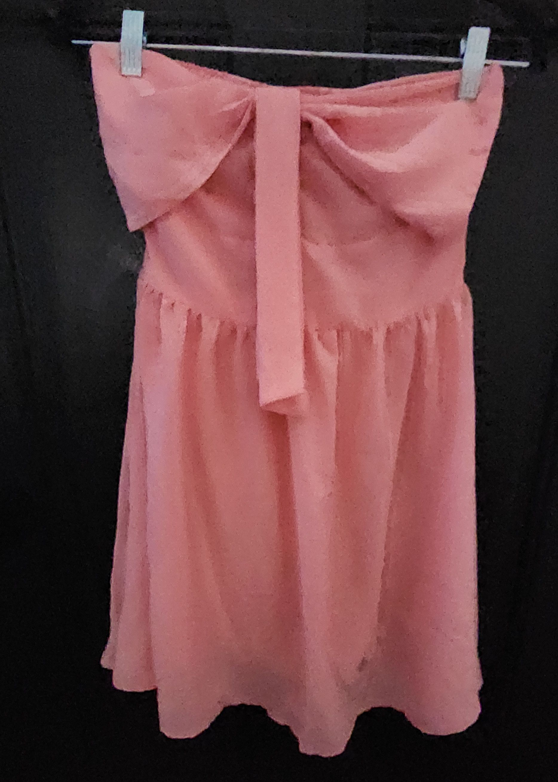Other NWOT Unbranded Pink Strapless Sheer Bow Dress No Size Small Size S / US 4 / IT 40 - 1 Thumbnail
