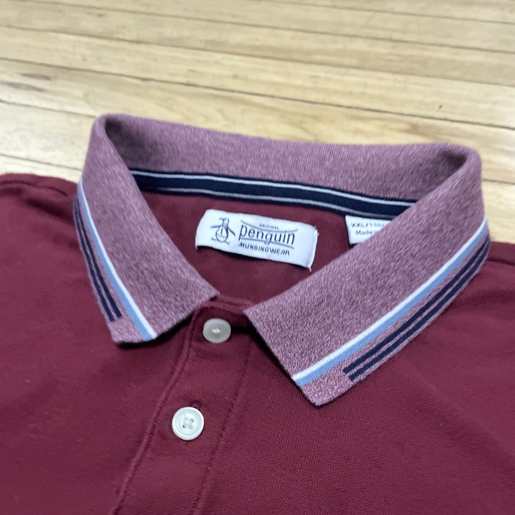 Vintage Penguin Polo Shirt Mens XXL Red Organic Cotton Short Sleeve Golf Classic Logo Size US XXL / EU 58 / 5 - 6 Thumbnail