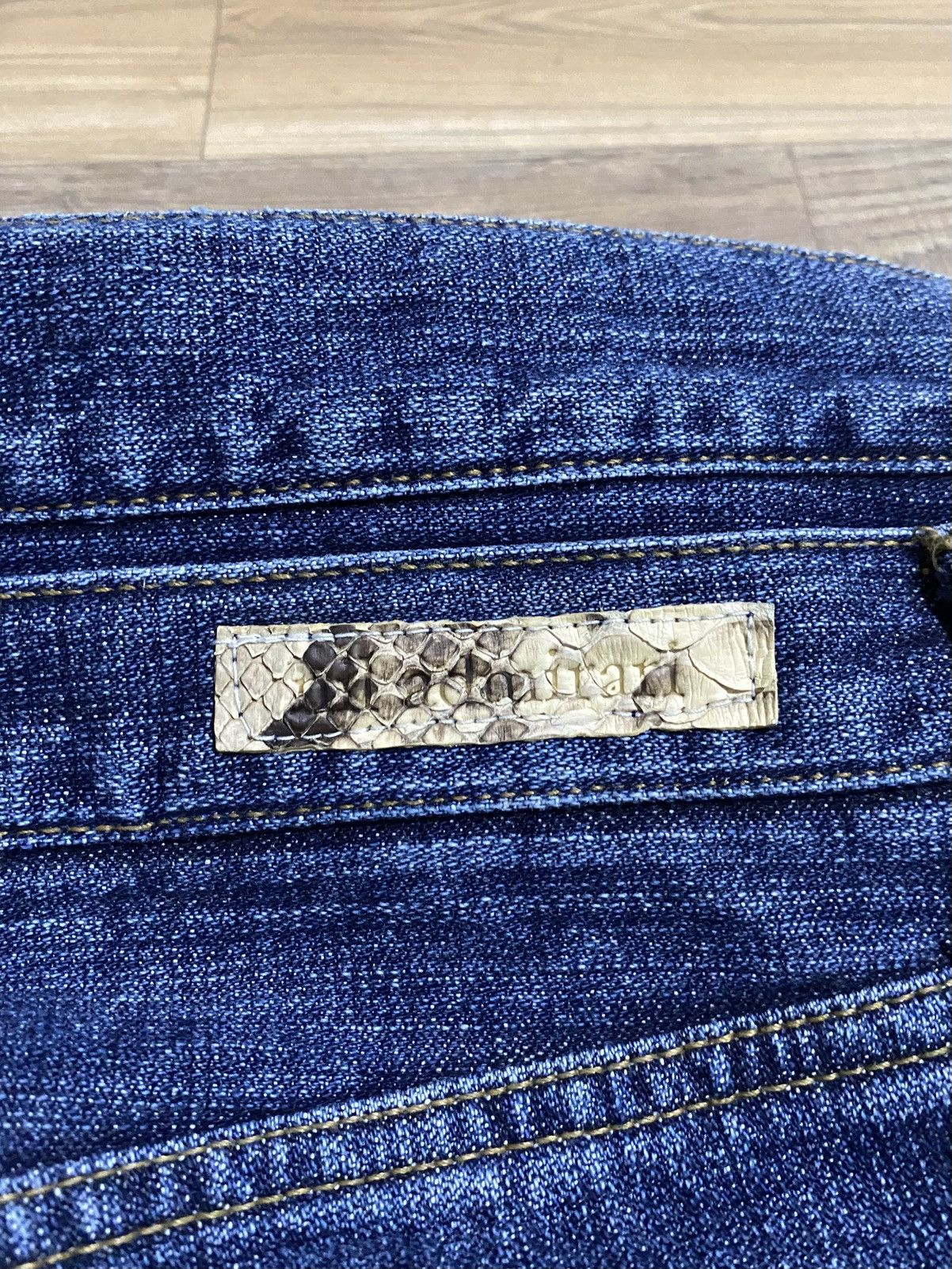 If Six Was Nine × Japanese Brand × Le Grande Bleu (L.G.B.) 🇯🇵 NIL ADMIRARI DOUBLE WAIST SNAKE FLARED JEANS Size US 30 / EU 46 - 11 Thumbnail