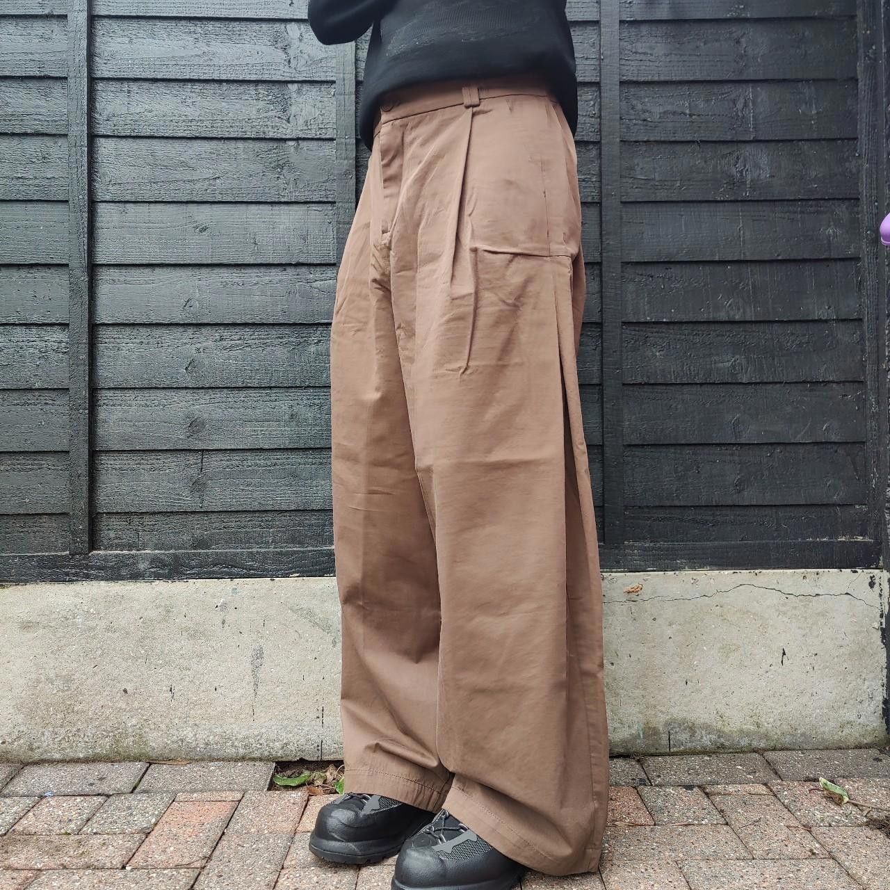 Other Japanese Brown Darted Balloon Trousers Size US 30 / EU 46 - 2 Thumbnail