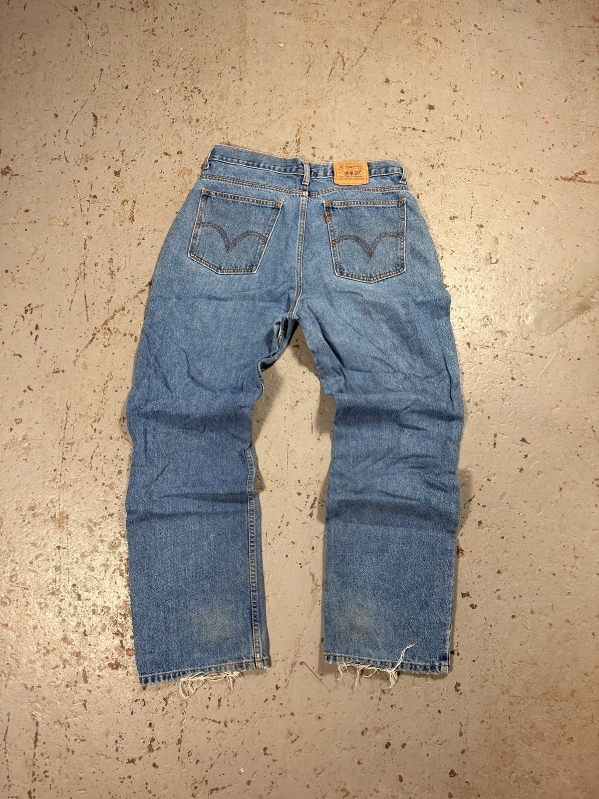 Levi's Vintage 1970s Orange Tag Levis Distressed Denim Size US 32 / EU 48 - 5 Thumbnail