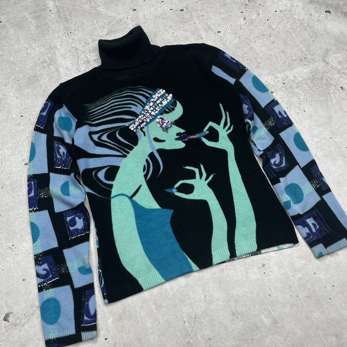 Japanese Brand × Vintage Vintage Save The Queen avatngarde sweater y2k Size L / US 10 / IT 46 - 3 Thumbnail