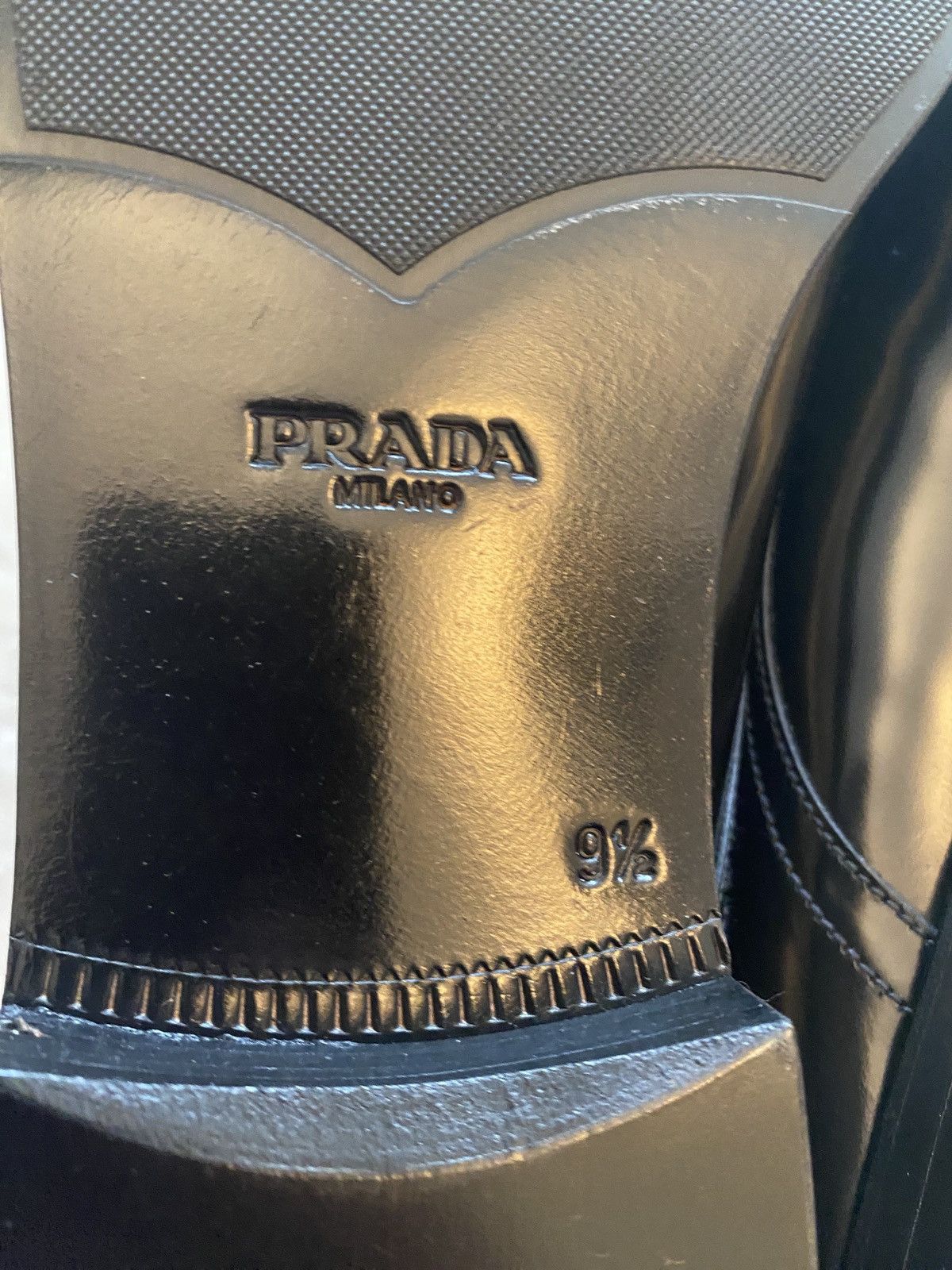 Prada Prada Black Leather Derby Size 10.5 NWT Size US 10.5 / EU 43-44 - 9 Thumbnail
