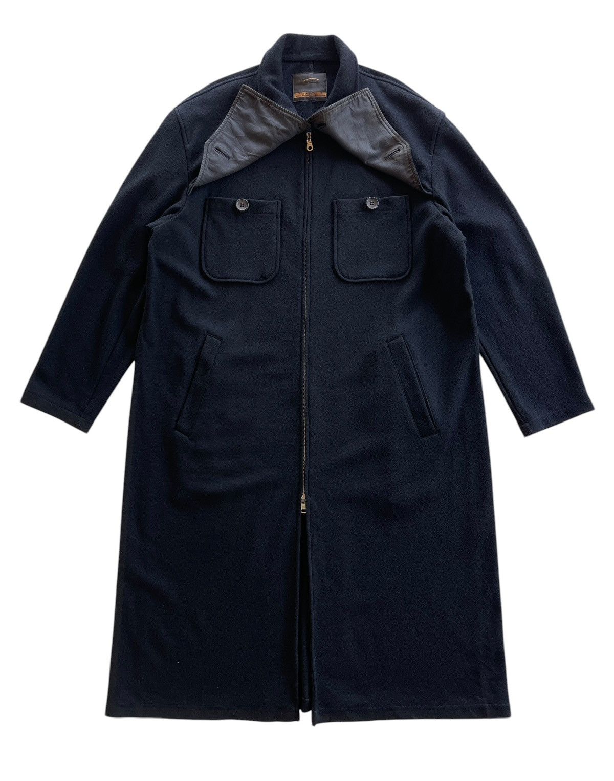 Yohji Yamamoto LQ Yohji Yamamoto Zipper Longcoat Size US XL / EU 56 / 4 - 3 Thumbnail