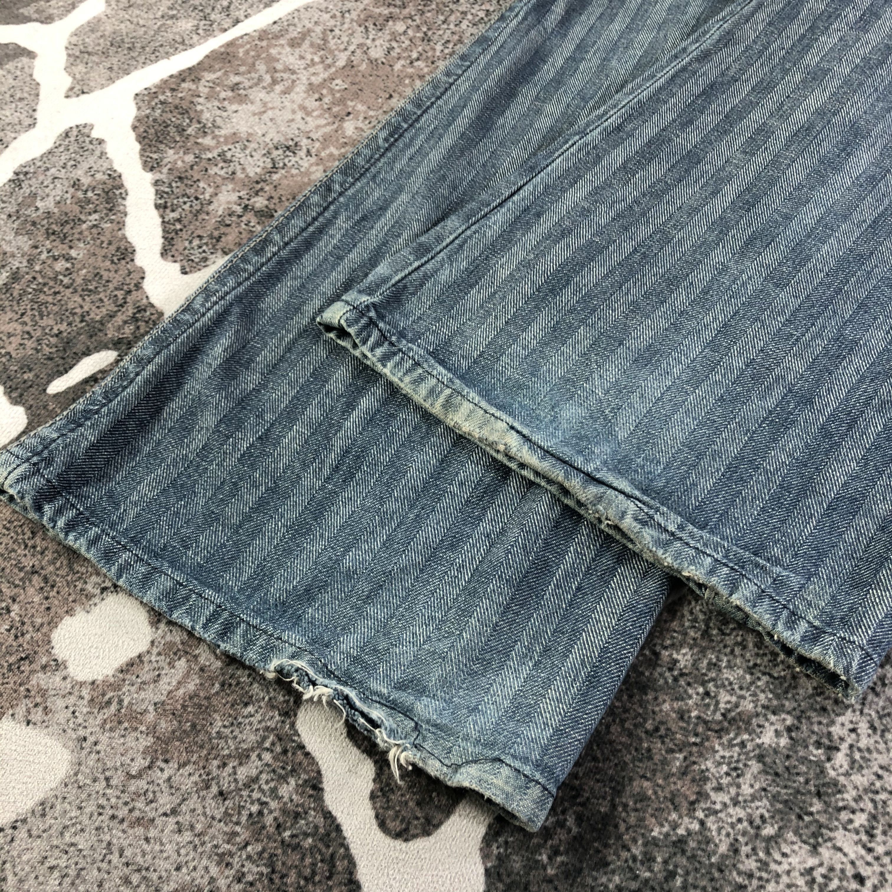 Japanese Brand ET Boite Herringbone Flared Jeans KJ2152 Size 30" / US 8 / IT 44 - 6 Thumbnail