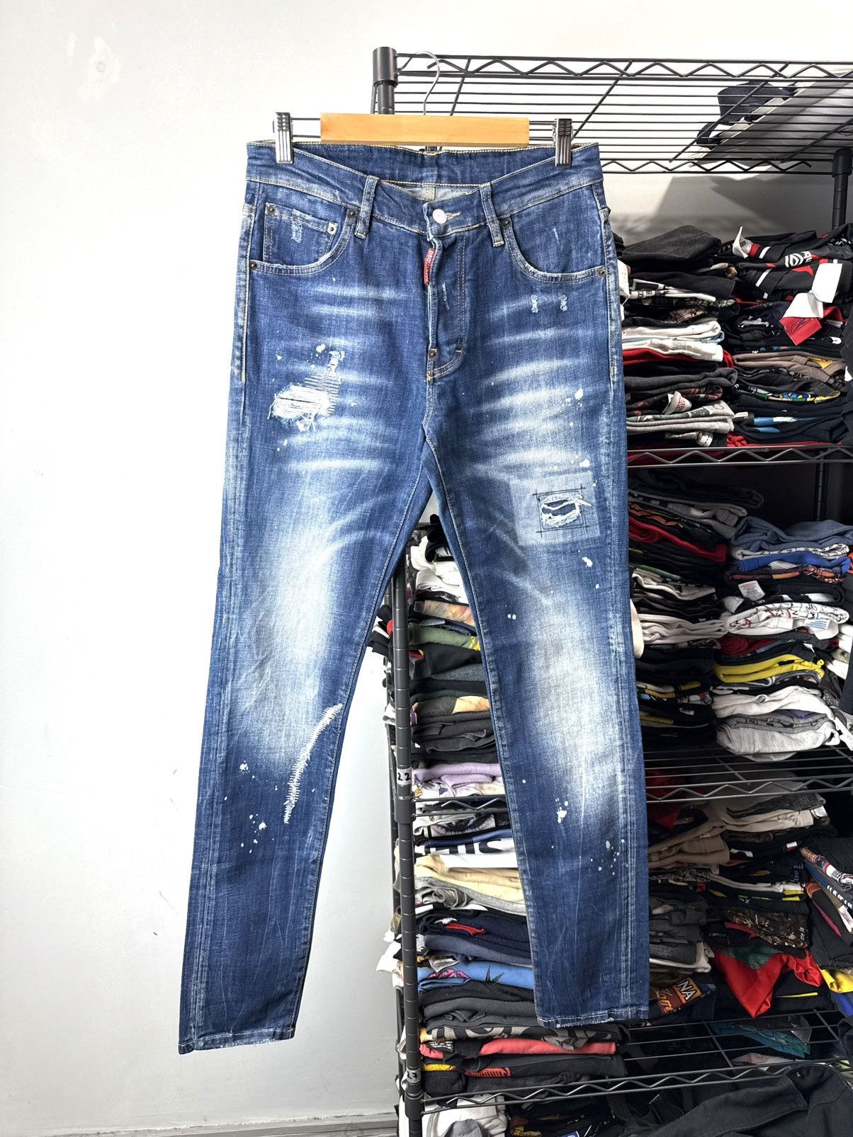 Dsquared2 Rare Dsquared2 Distressed Denim Pants Designer Y2K Size US 30 / EU 46 - 1 Thumbnail