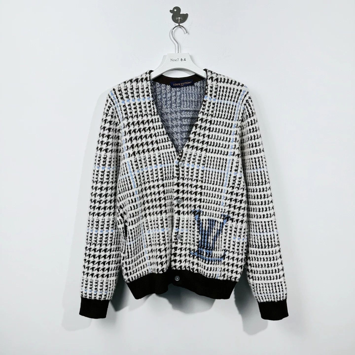 Louis Vuitton Louis Vuitton Houndstooth V-Neck Cardigan Size US XL / EU 56 / 4 - 1 Thumbnail