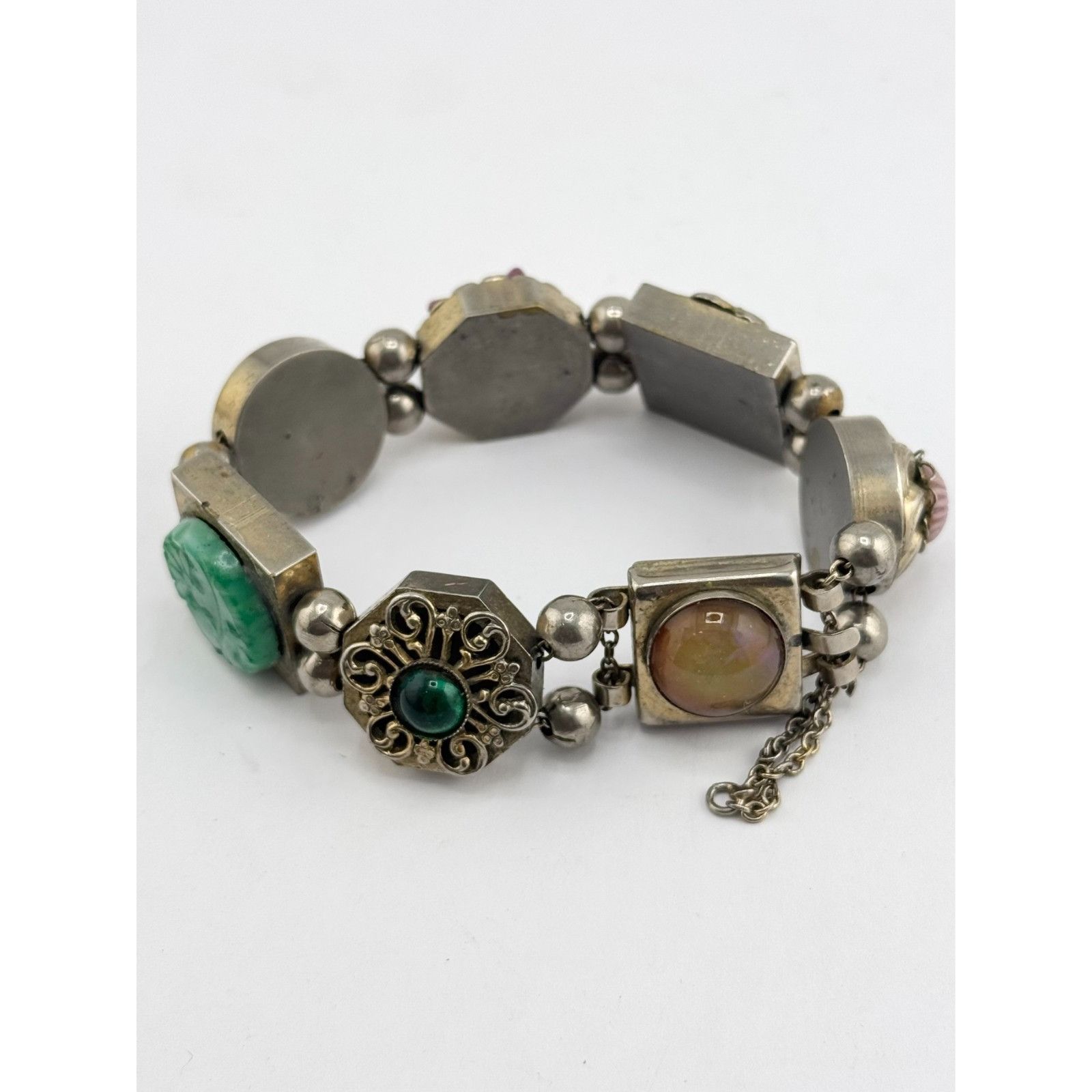 Vintage REINAD Slide Charm Bracelet Vintage Victorian Revival Size ONE SIZE - 5 Thumbnail