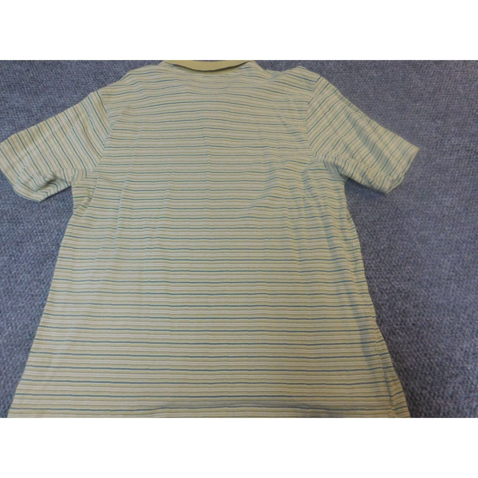 Vintage Columbia Polo Shirt Mens L Green Striped Short Sleeve Cotton Knit Regular Fit Logo 90s Fishing Size US L / EU 52-54 / 3 - 6 Thumbnail