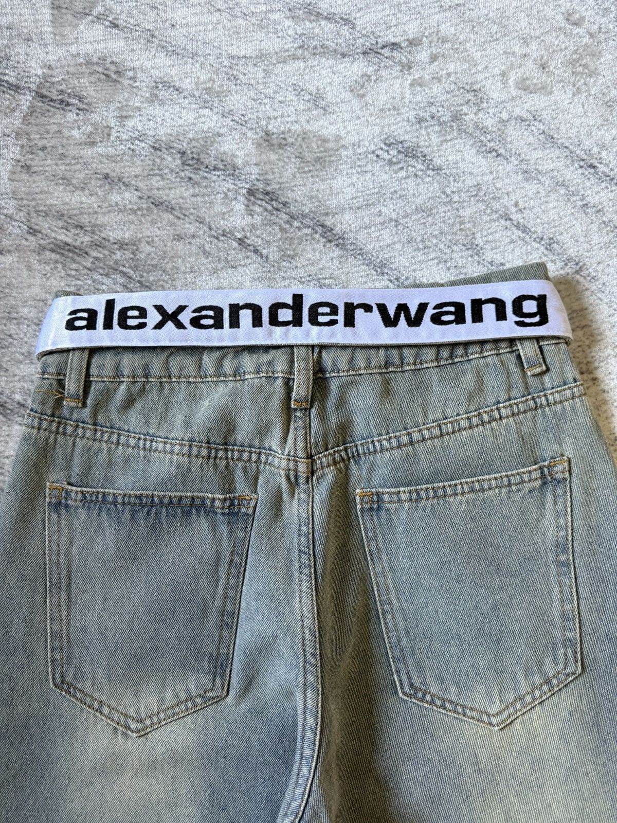 Alexander Wang Alexander Wang Trompe L’oeil Collar Waist Baggy Loose Jeans Size US 27 - 4 Thumbnail