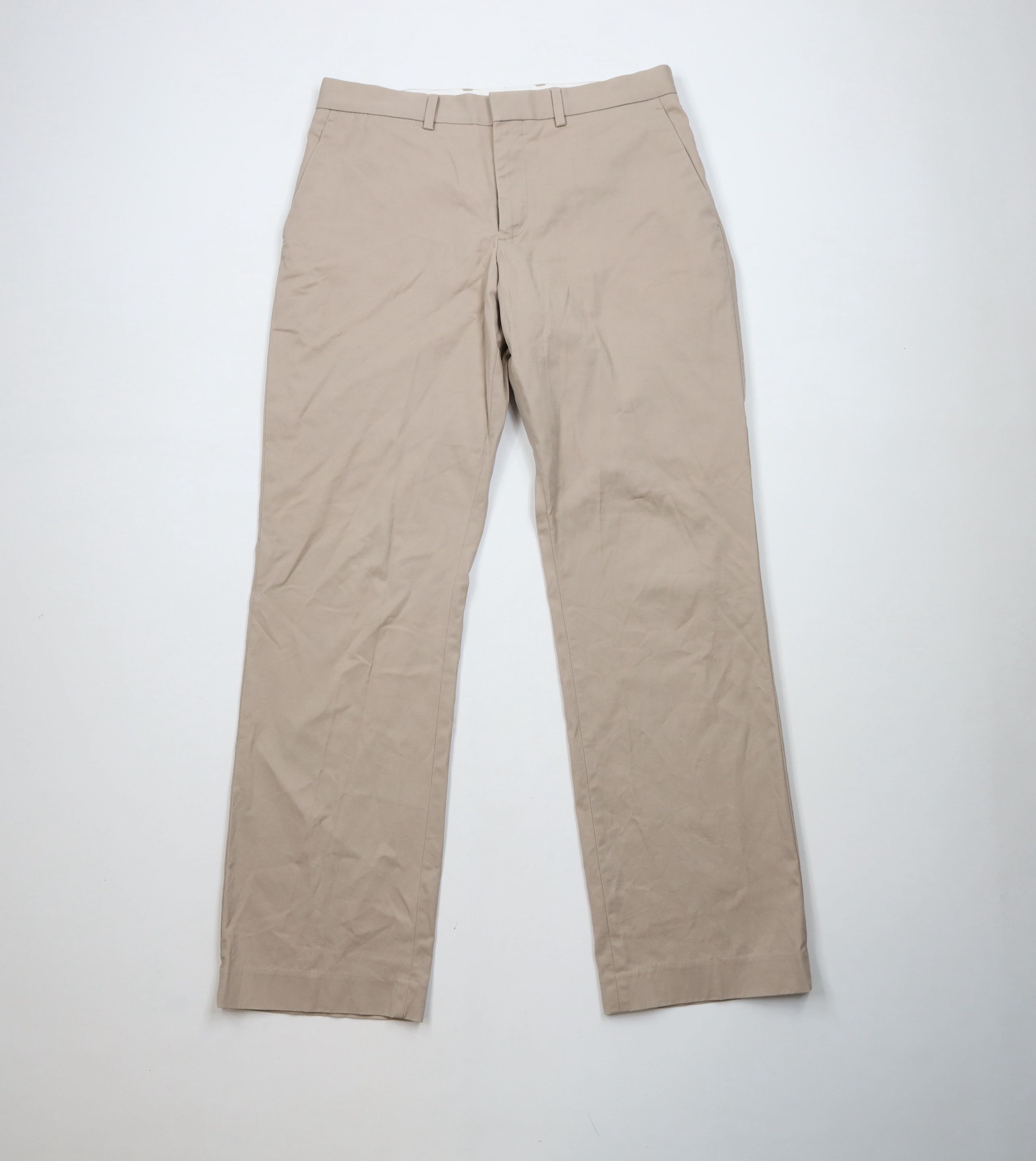 Express Express Agent Stretch Wide Leg Chino Pants Trousers Beige Size US 31 - 1 Thumbnail