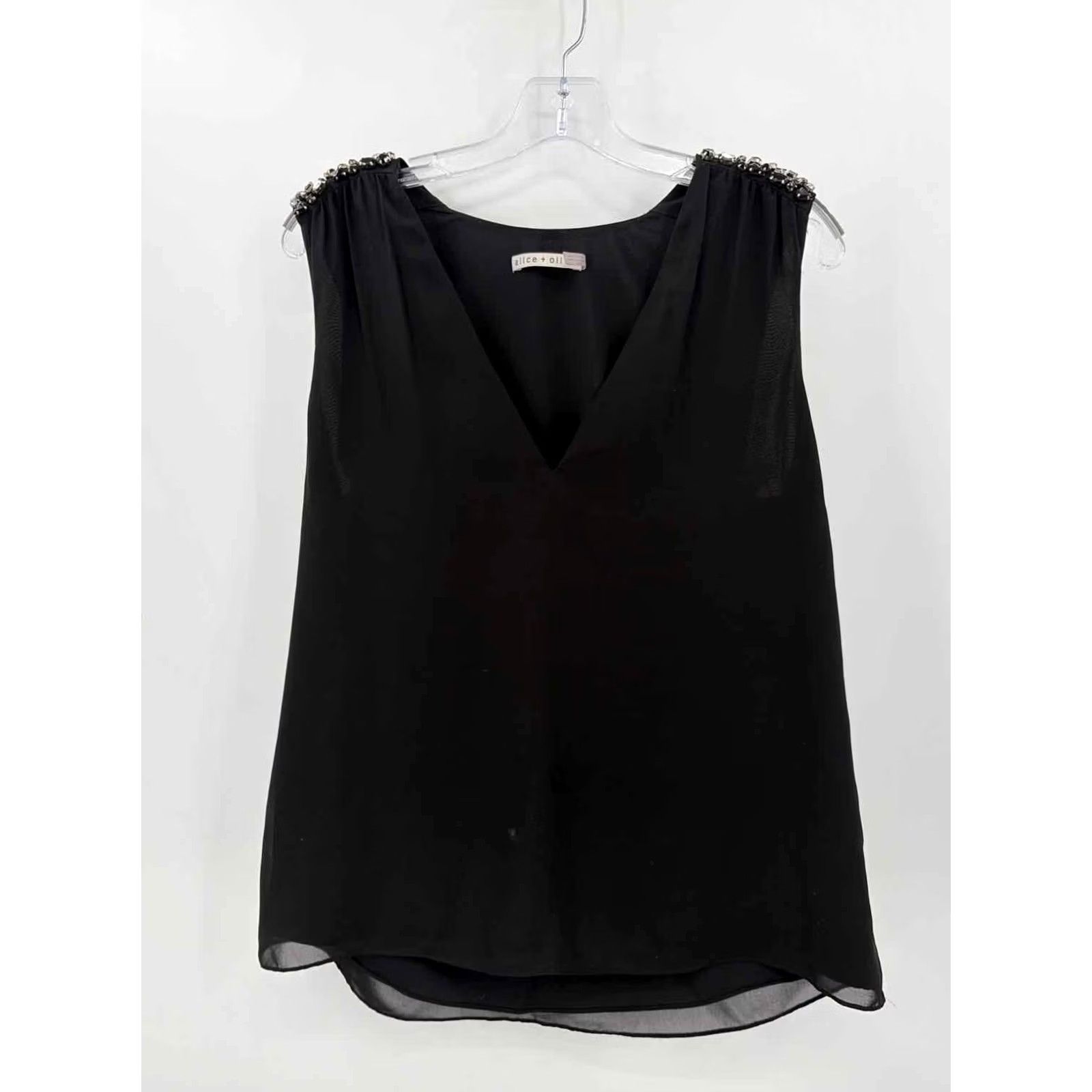 Alice + Olivia Pre-Owned Alice + Olivia Black Tank Top Medium Size Regular Size M / US 6-8 / IT 42-44 - 2 Thumbnail