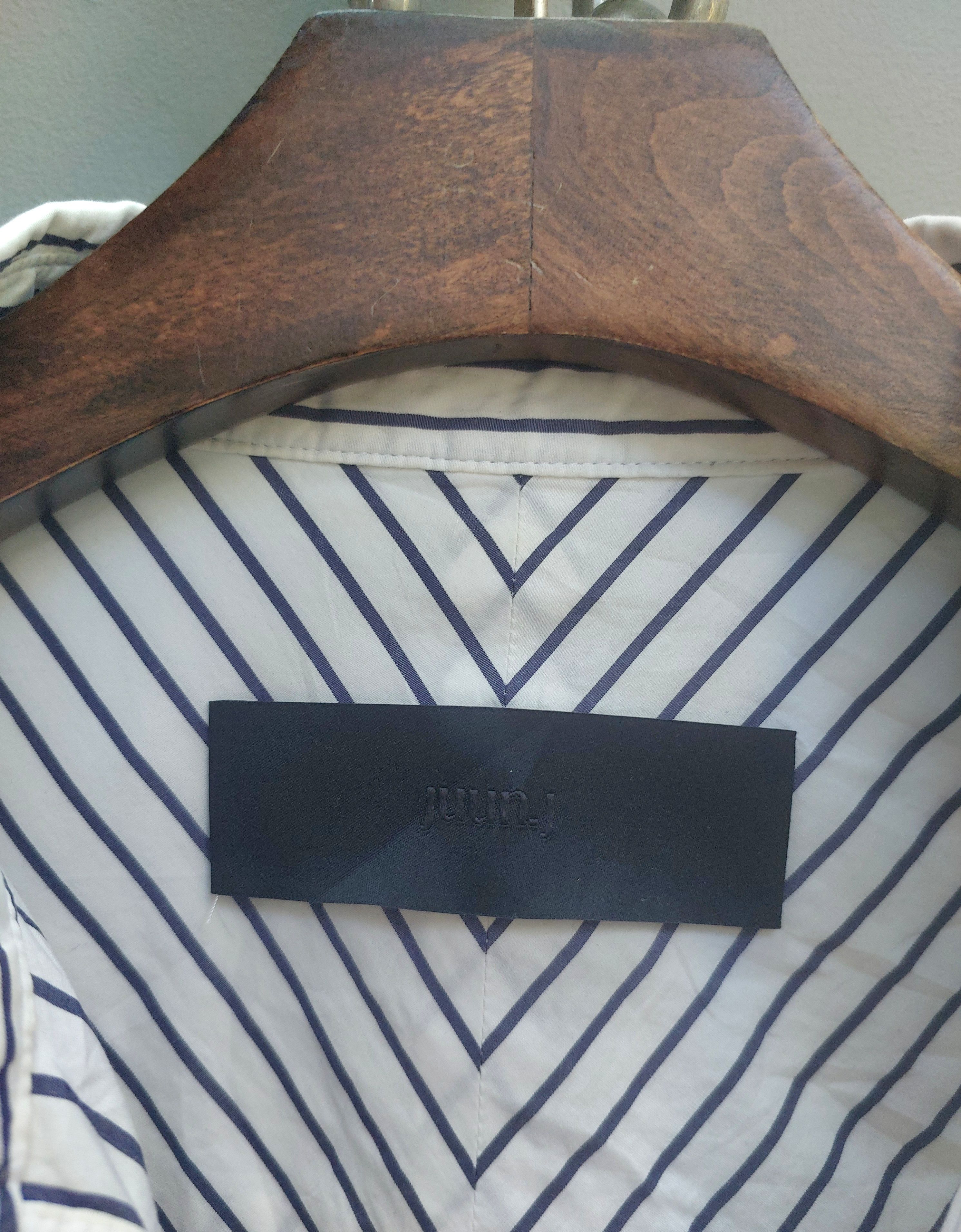 Juun.J Juun.J Oversized Pinstripe Popover Shirt Size US S / EU 44-46 / 1 - 10 Thumbnail