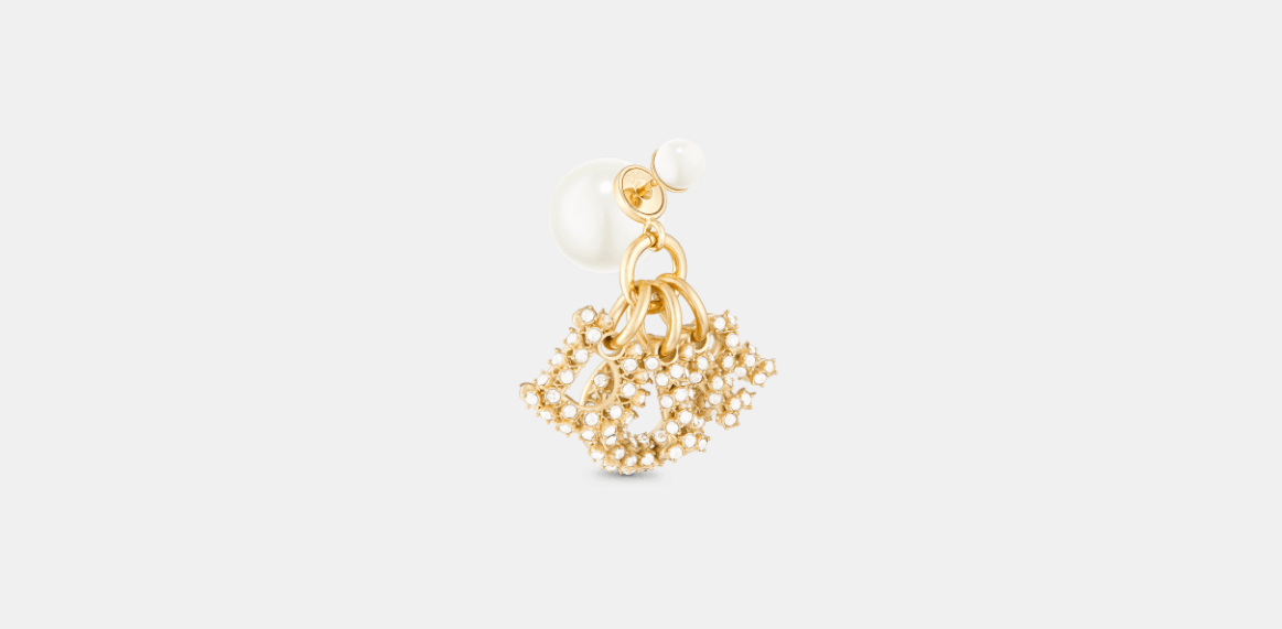 Dior o1w1db10424 Size: OS Dior Tribales Earrings in White/Gold Size ONE SIZE - 1 Thumbnail