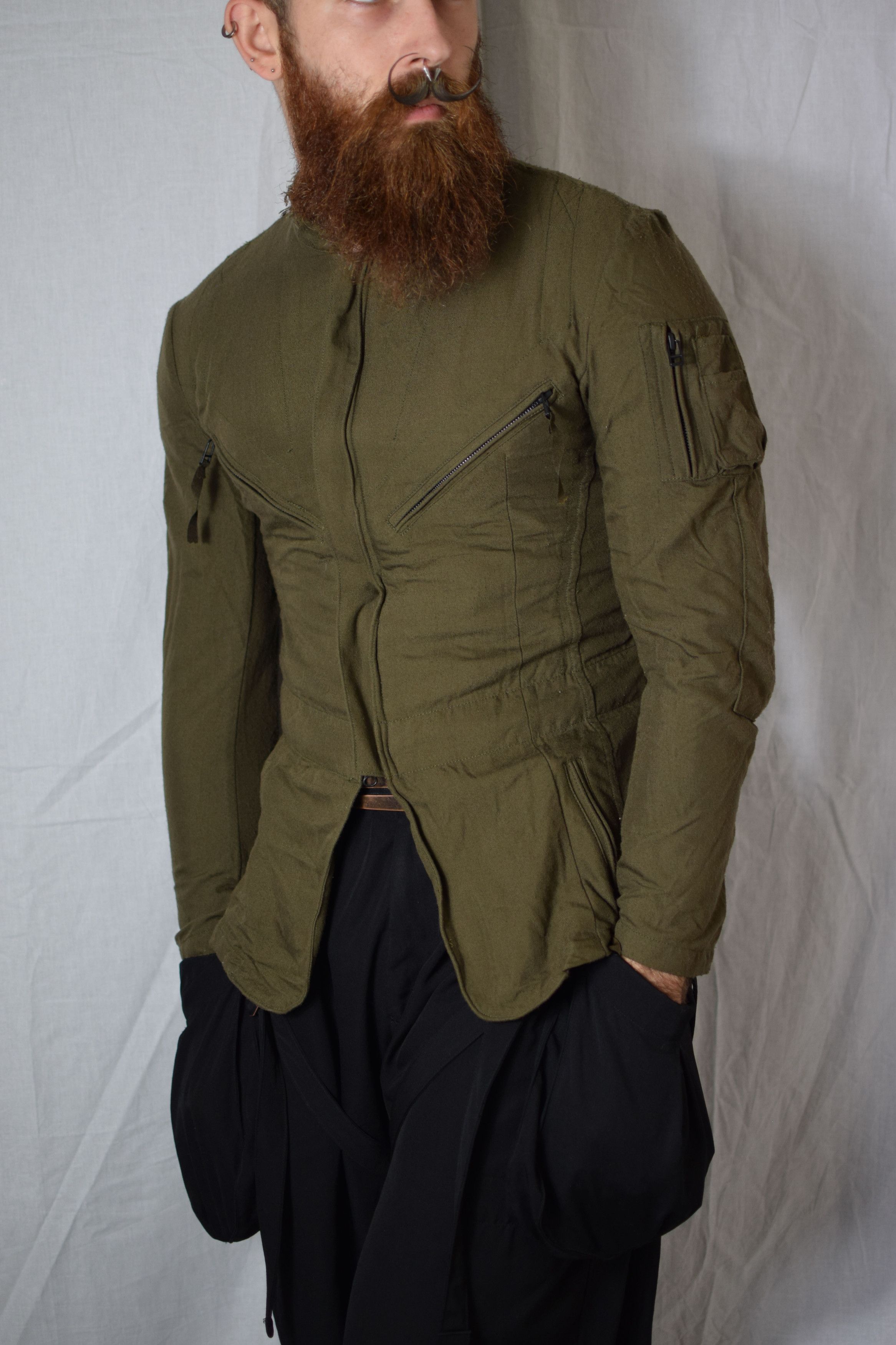 image of Julius Aw06 Fixed Military Jacket in Green, Men's (Size Medium)