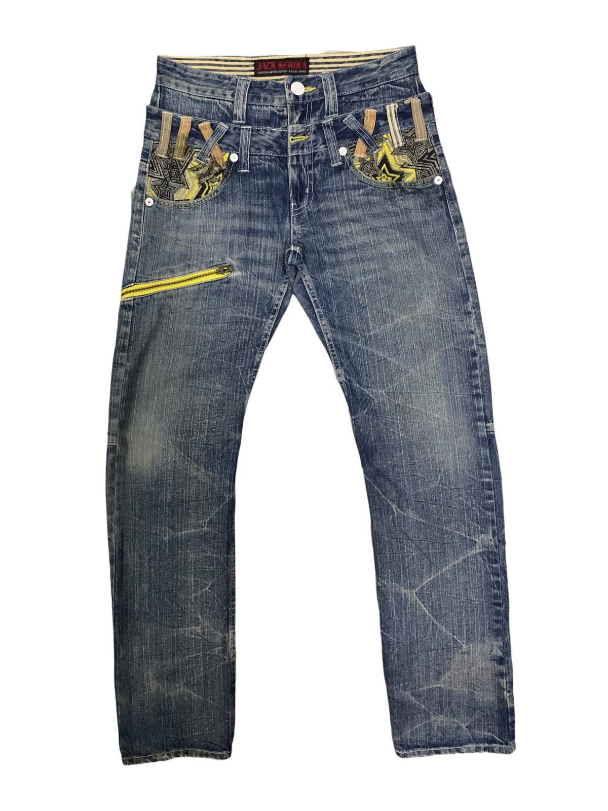 If Six Was Nine × Japanese Brand × Le Grande Bleu (L.G.B.) Vintage Japanese Jack Serika Double Waist Punk Jeans Size US 30 / EU 46 - 2 Thumbnail