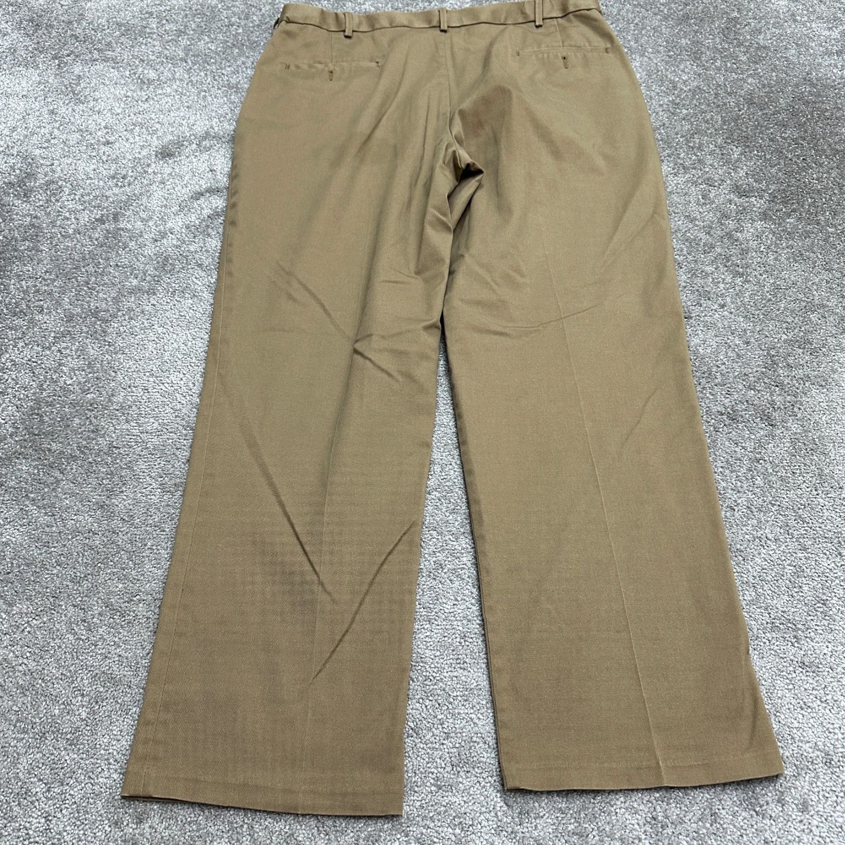 Eddie Bauer VINTAGE Haggar Classic Fit Chino Pants Mens 40x32 Brown Straight Leg Cotton Casual 90s Mens Size US 40 / EU 56 - 2 Thumbnail