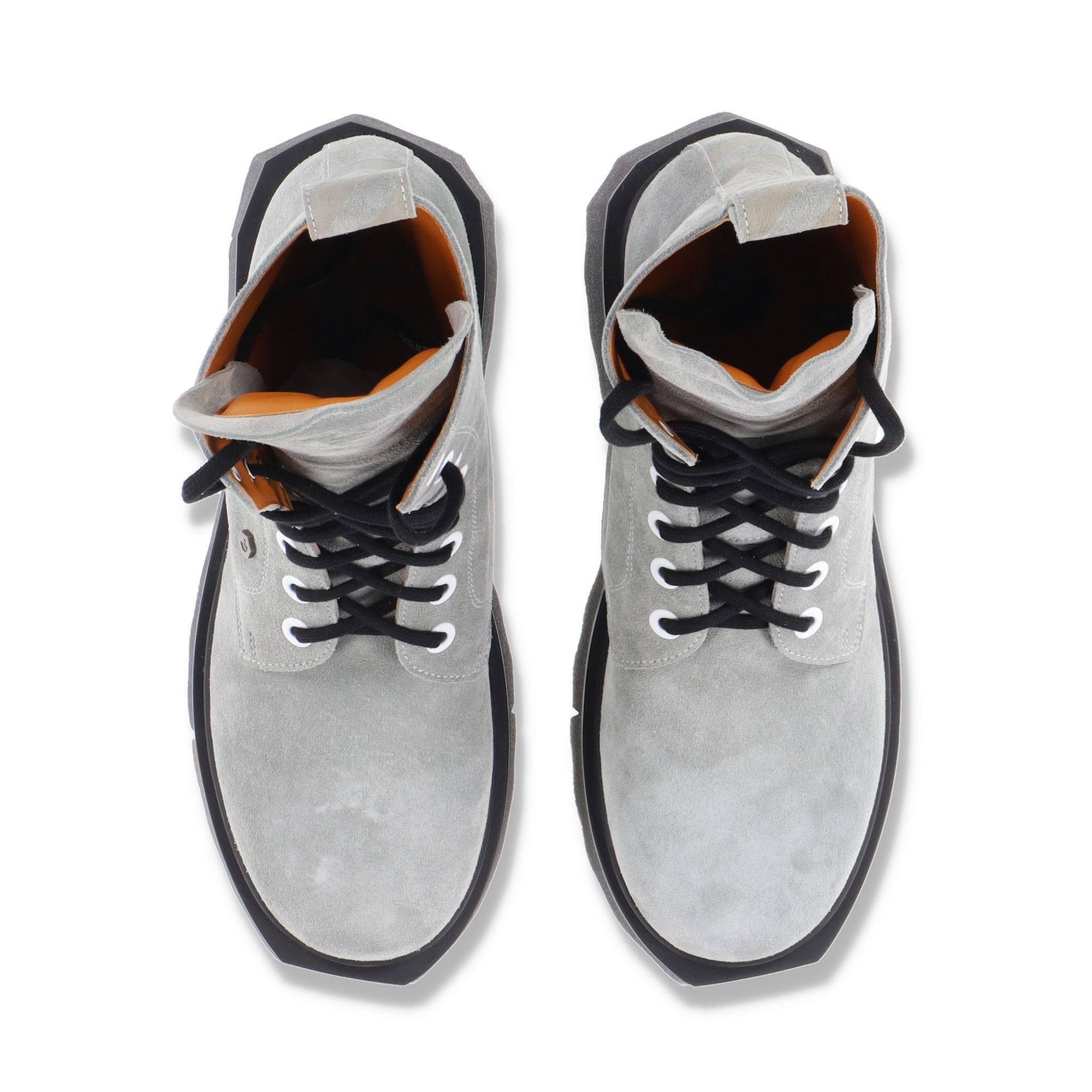 Off-White Grey Suede Spongesole Lace up Boots Size US 9 / EU 42 - 3 Thumbnail