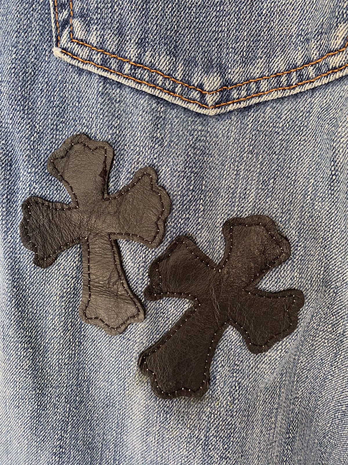 Japanese Brand Vtg Levis Distressed Cross Custom/Rebuild in Japan Size US 29 - 14 Thumbnail