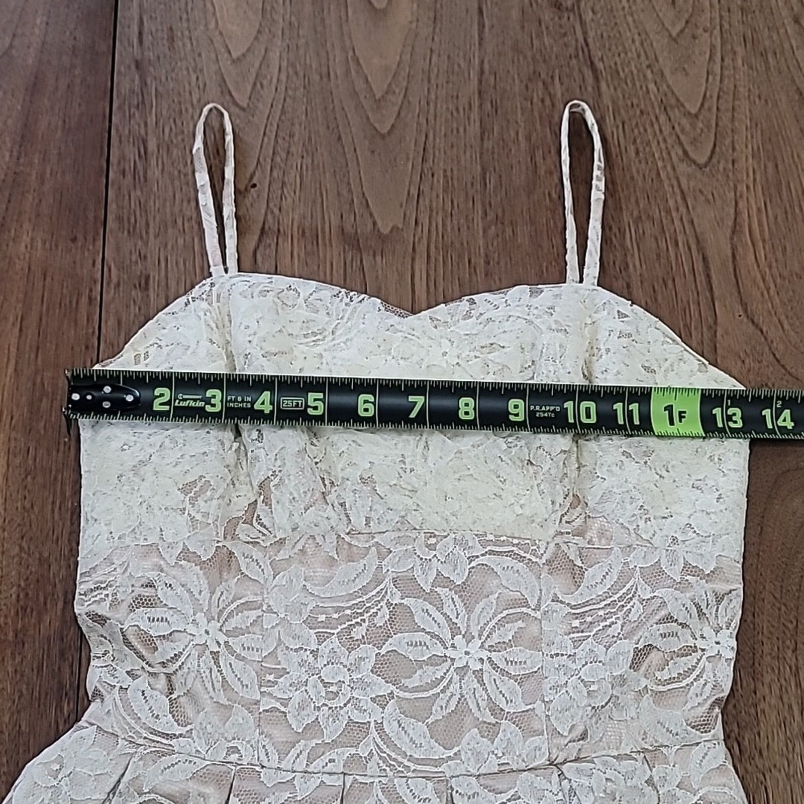 & Other Stories Vtg 1950s Tea Length, Lace Over Satin Cocktail Dress Size ONE SIZE - 14 Thumbnail