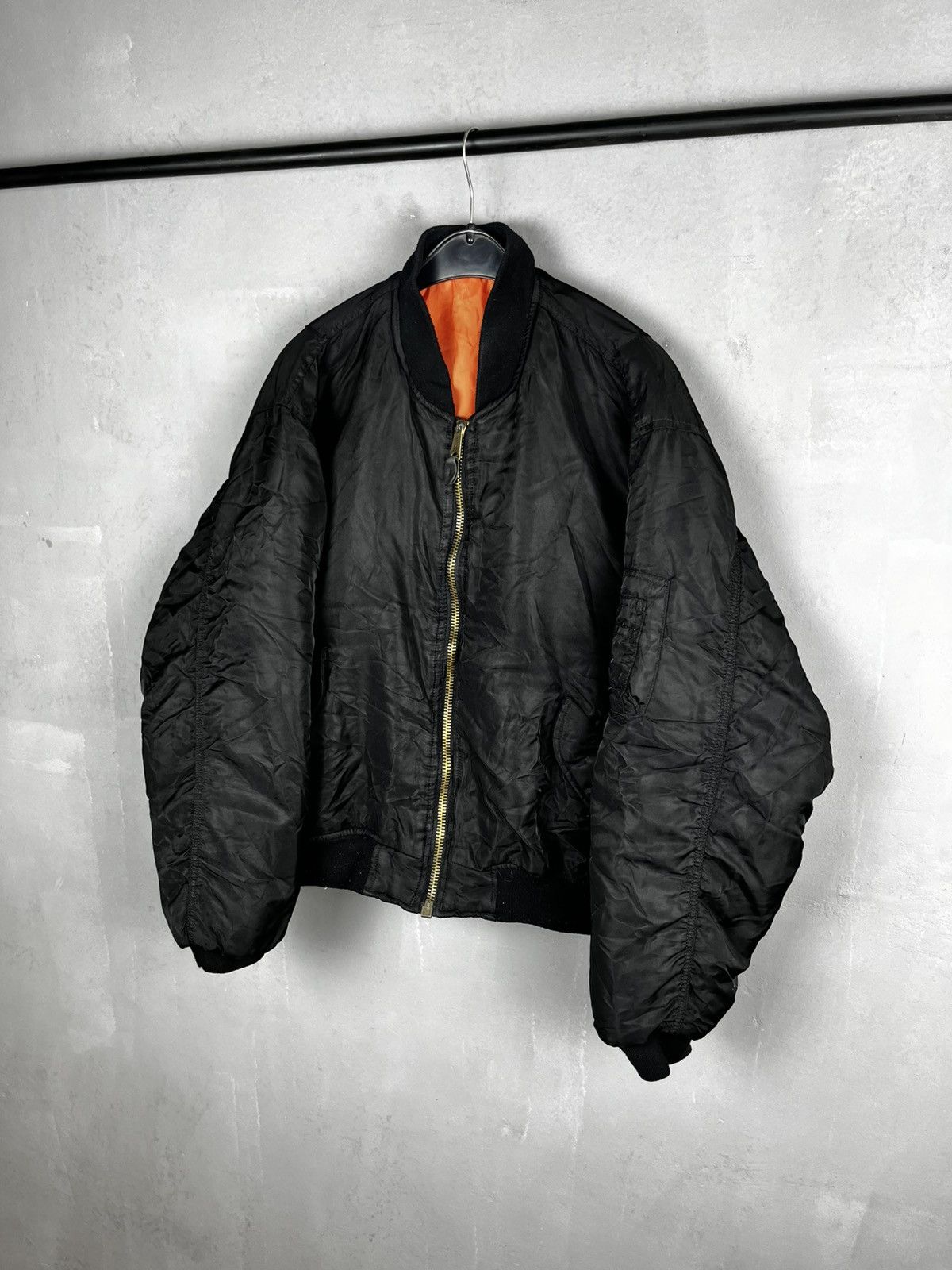 Vintage MA-1 Bomber Jacket 78 Black Size Large Size US L / EU 52-54 / 3 - 5 Thumbnail