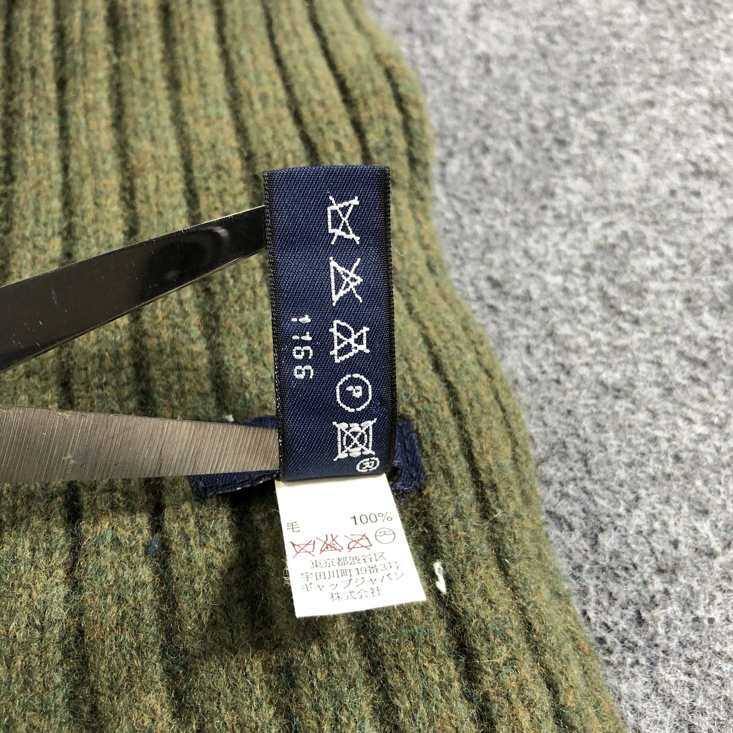 Gap GAP Green Pleated Wool Scarf Muffler V1286 Size ONE SIZE - 5 Thumbnail