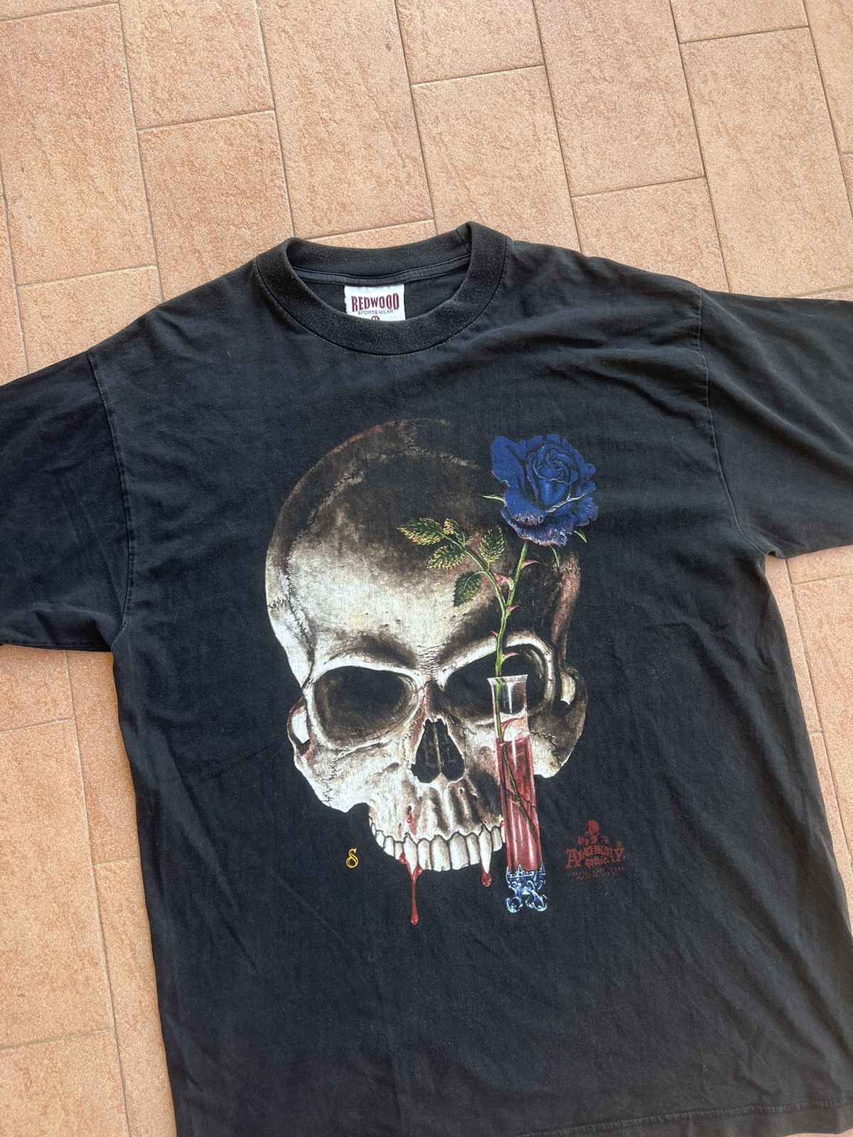 90s Vintage Alchemy Gothic Vigil Of The Acolyte Skull tee XL