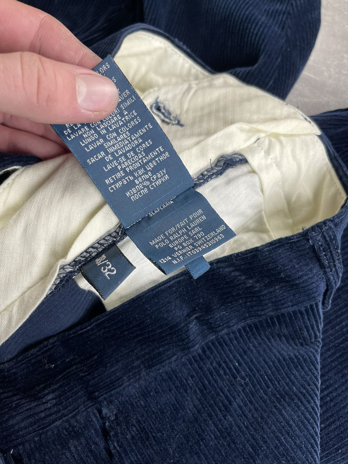 Polo Ralph Lauren Ralph Lauren Blue Luxury Preston Fit Corduroy Pants Size US 38 / EU 54 - 13 Thumbnail