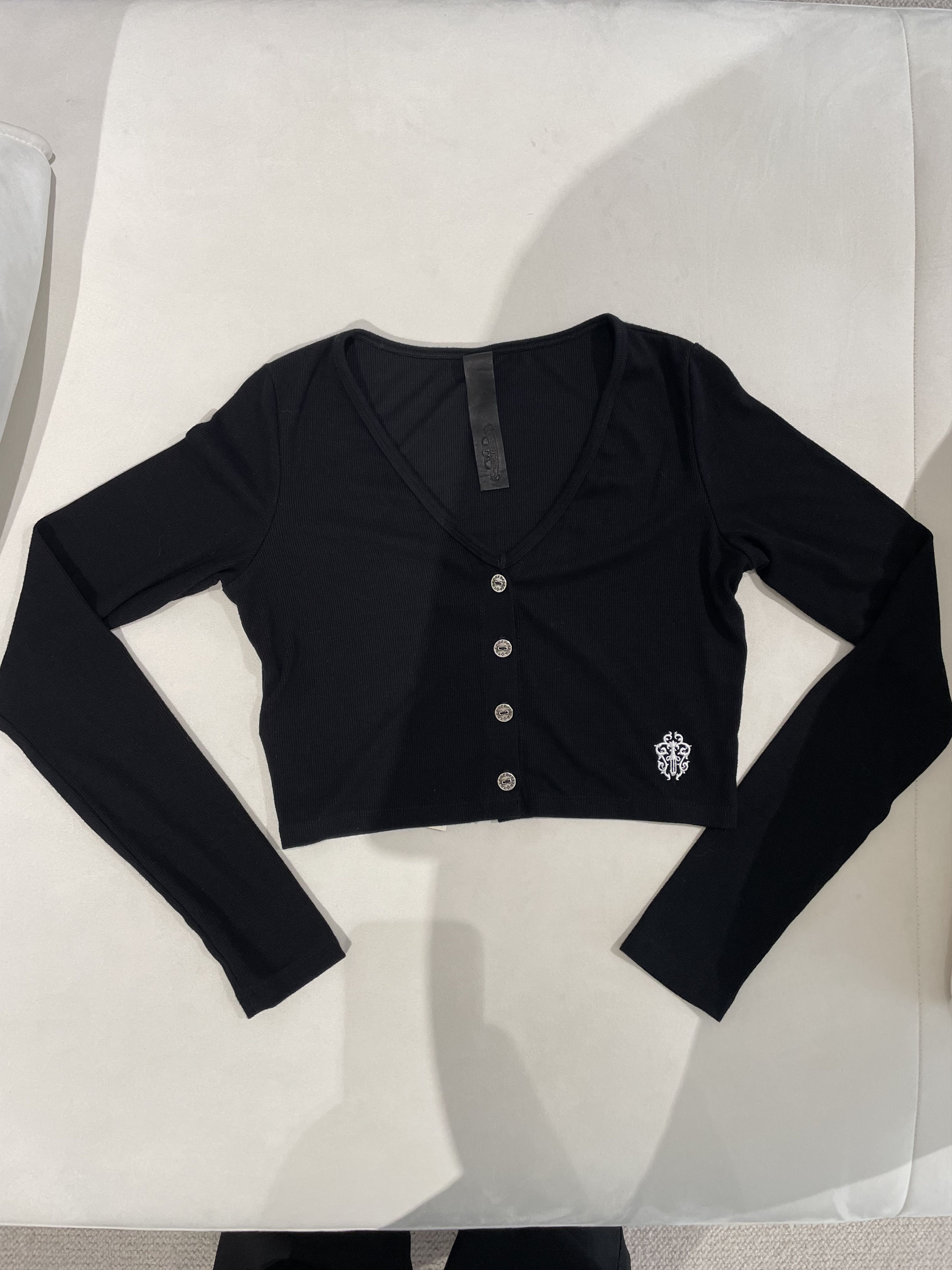 Chrome Hearts Chrome Hearts Bad Seed Black Dagger Cropped Cardigan Size S / US 4 / IT 40 - 3 Thumbnail