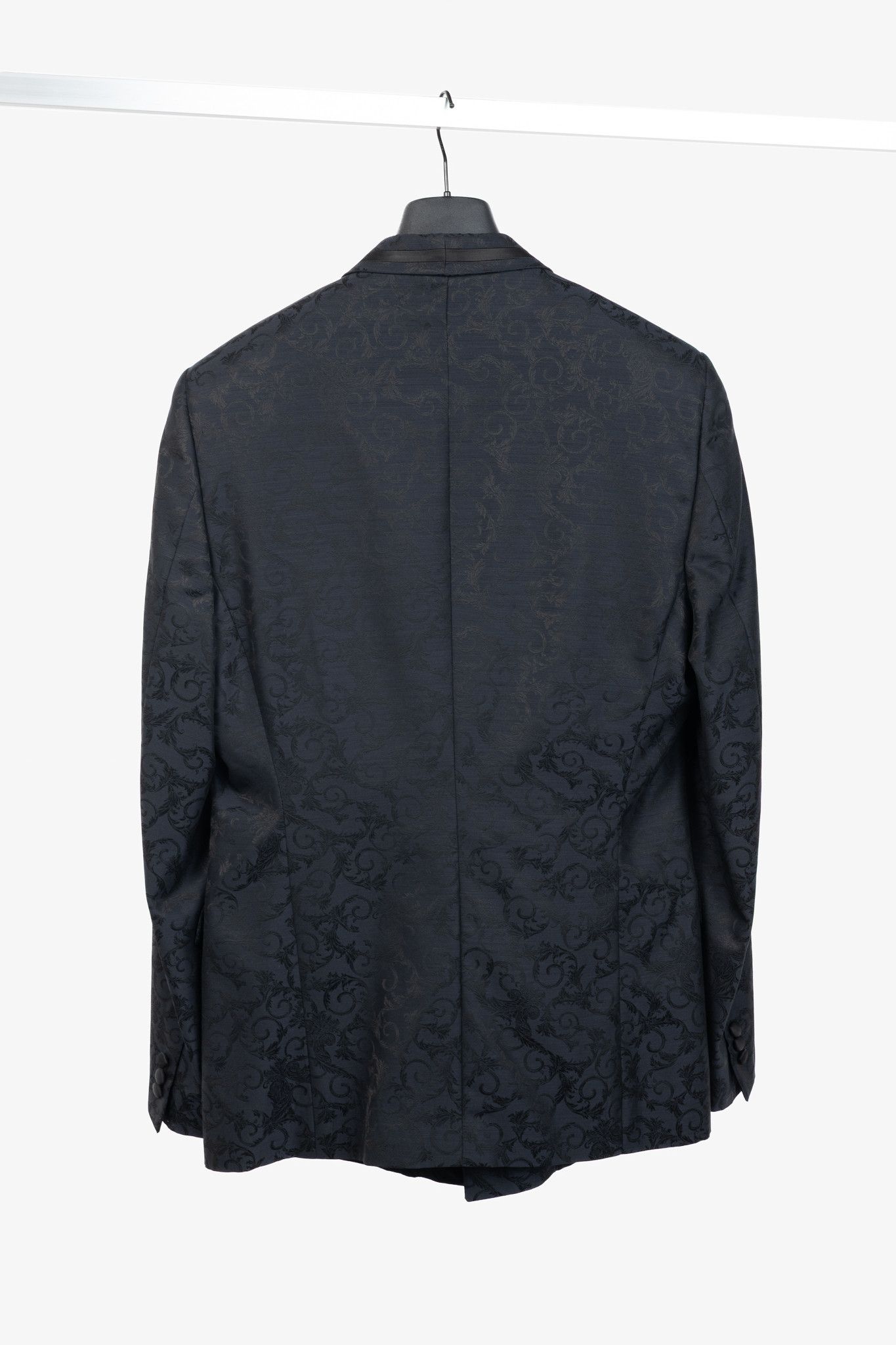 Versace Versace Collection Navy Baroque Jacquard Wool Blazer Size 50R - 2 Thumbnail