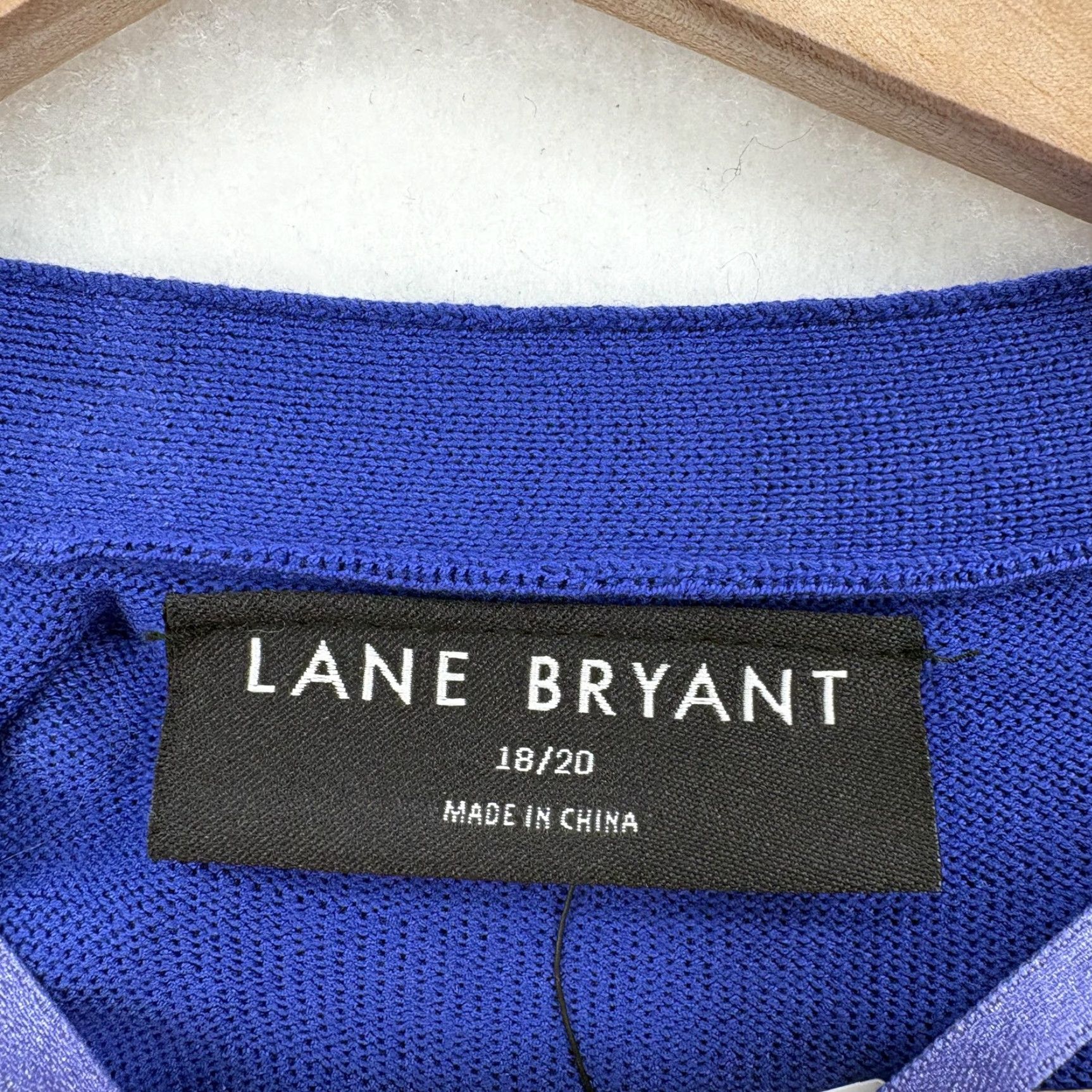 Vintage Lane Bryant Cardigan Sweater Womens 18/20 Blue Open Front Knit Long Sleeve NWT Size XXL / US 16-18 / IT 52-54 - 3 Thumbnail