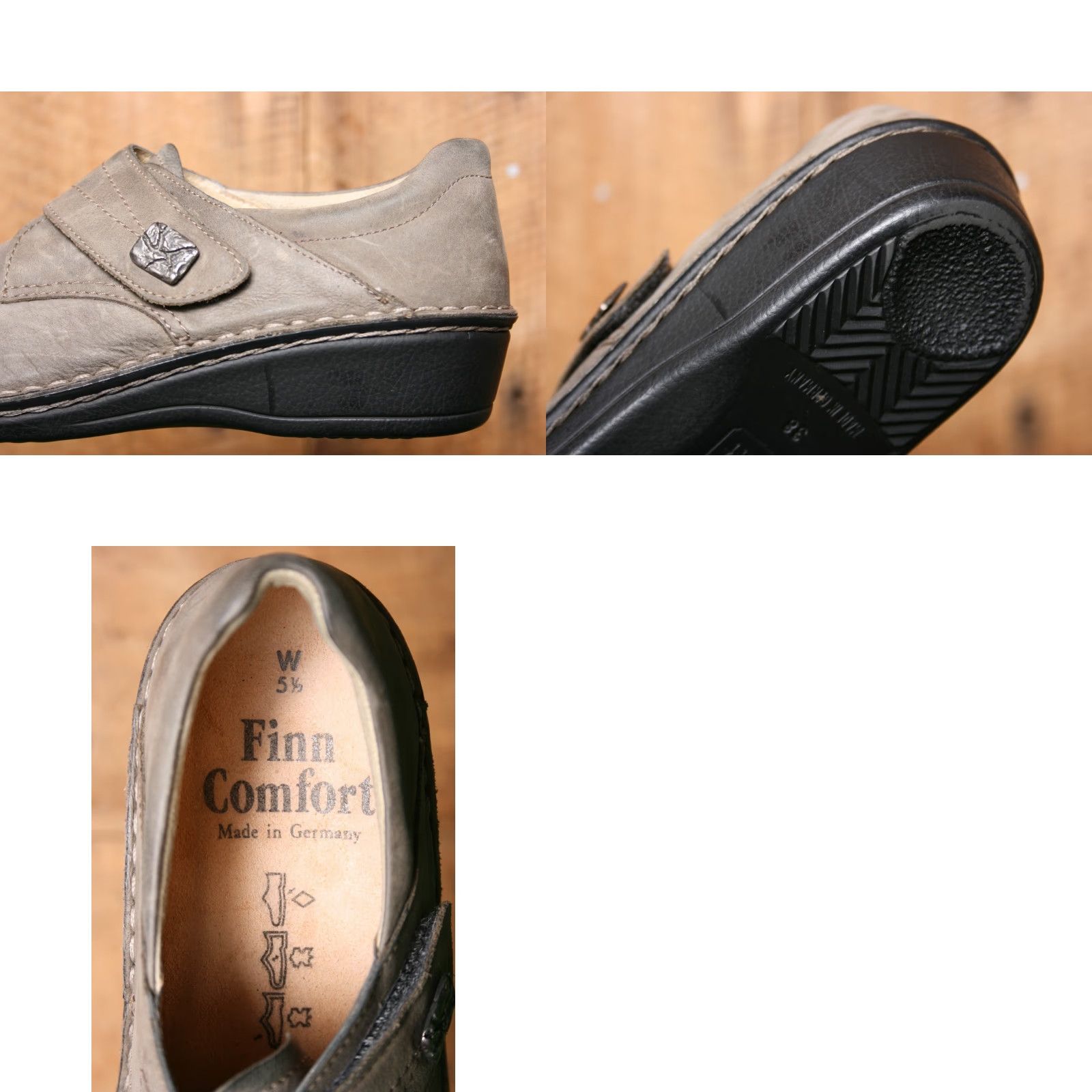 Vintage Finn Comfort Aurora Taupe Leather "Easy Strap" Loafers UK 5.5 Women Taupe Leather W Loafer Vintage? (if applicable) Size US 6 / IT 36 - 8 Thumbnail