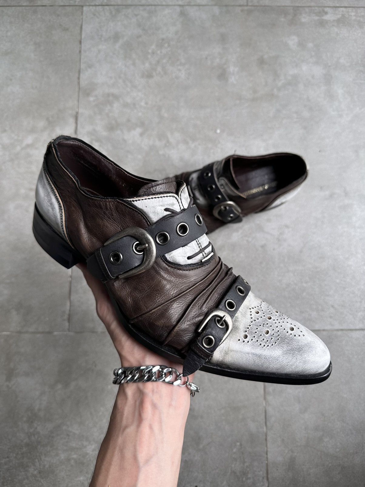 靴 alfredobannister strap leather sneaker alfredobannister strap leather sneaker Vintage Alfredo