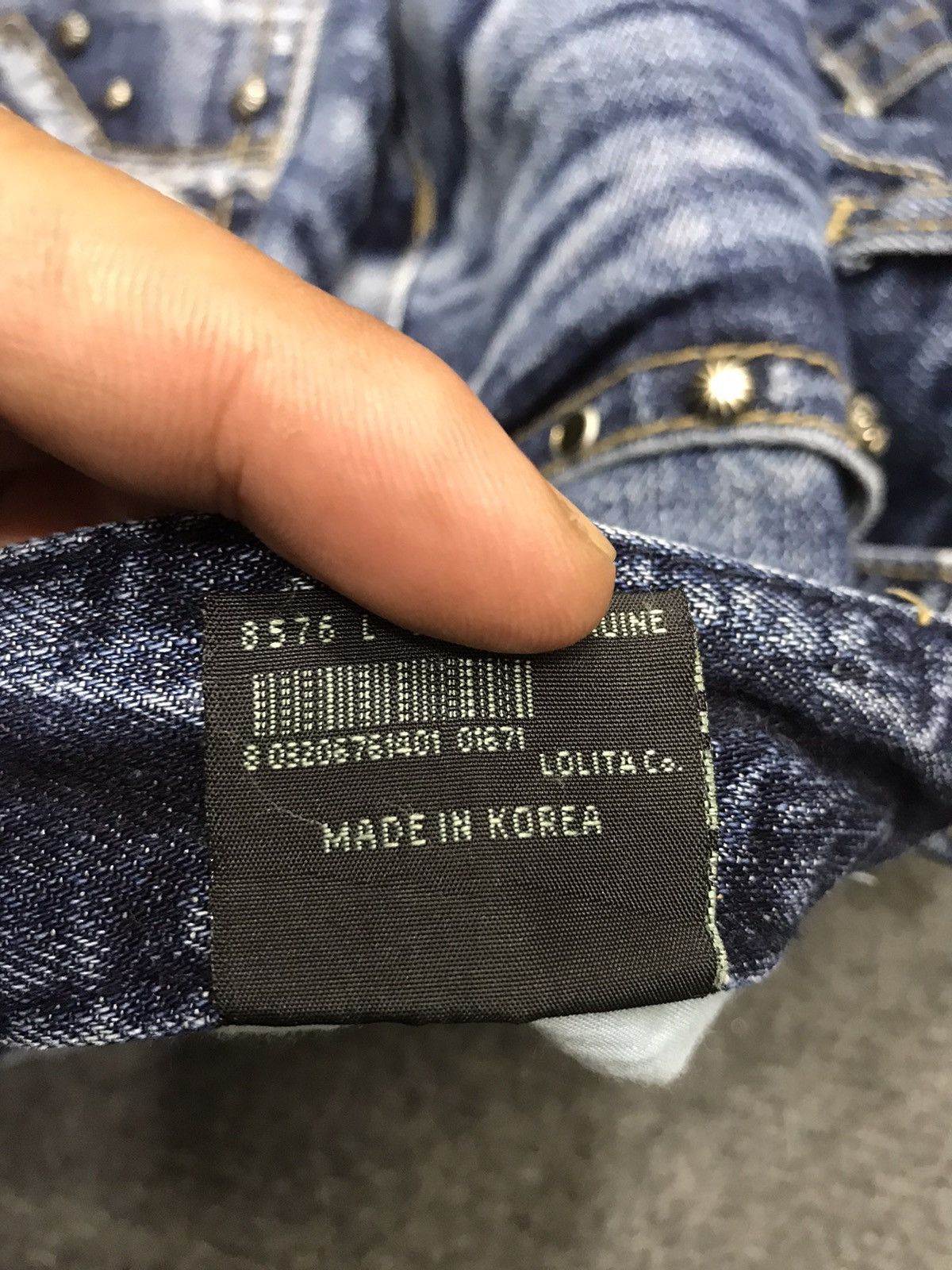Seditionaries 💥VERY RARE💥LOLITA FLYING SKULL EMBROIDERY DENIM F384 Size US 31 - 20 Thumbnail