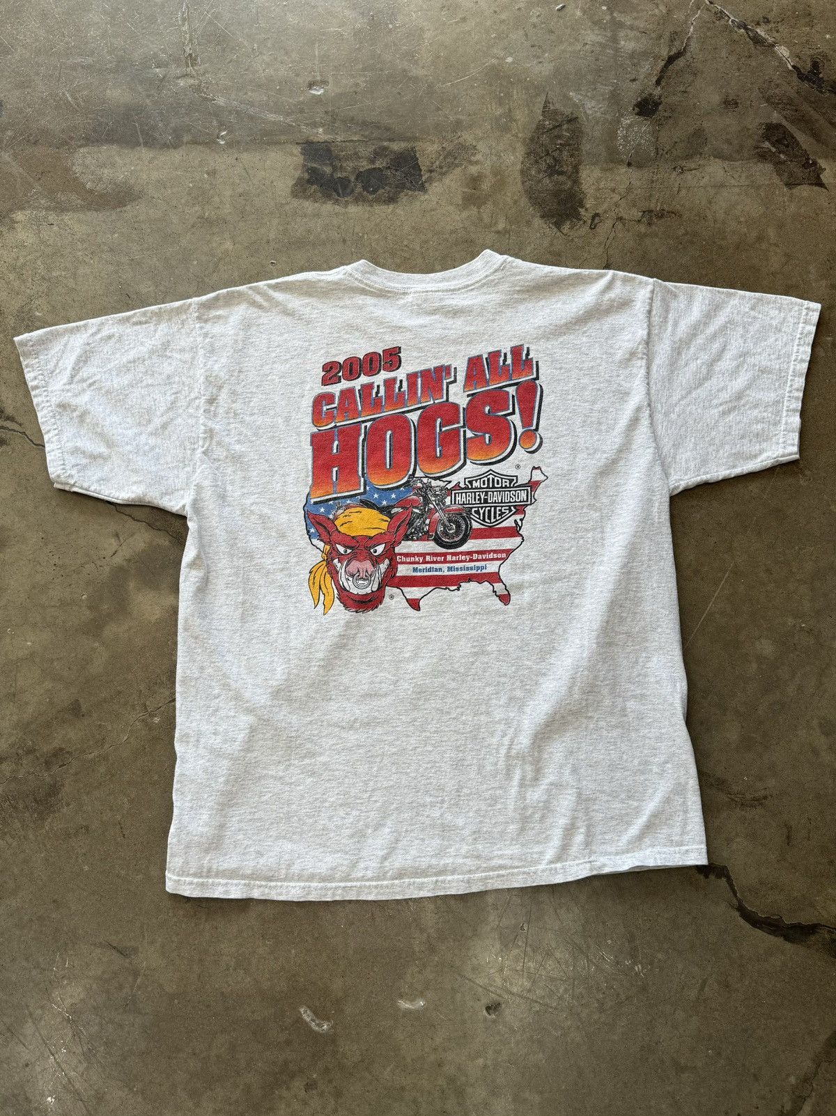Harley Davidson Vintage Harley Davidson Callin All Hogs Mississippi Tee XL Size US XL / EU 56 / 4 - 2 Thumbnail