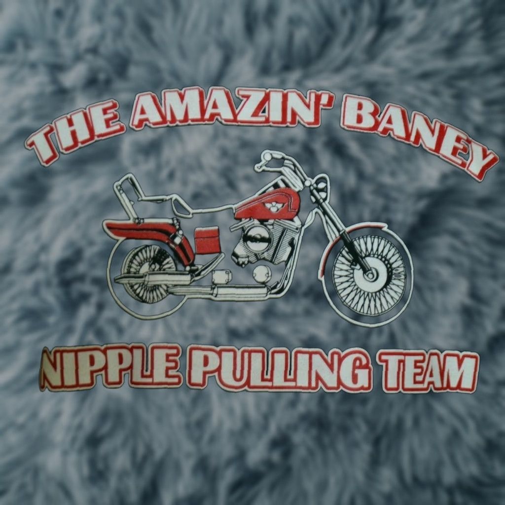 Fruit Of The Loom Amazin' Baney Nipple Pulling Team Freak Show Motorcycle T Shirt XL Black Fruit Of The Loom Mens Short Sleeve Graphic Tee Funny 2000s Findlay OH Size US XL / EU 56 / 4 - 1 Thumbnail