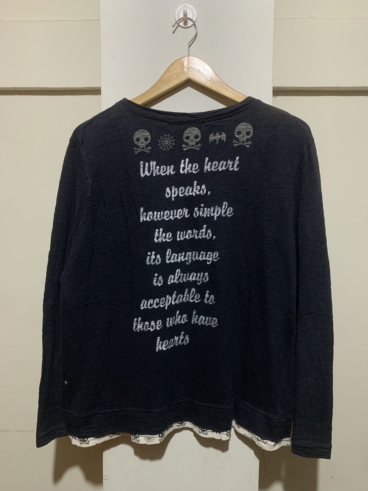 Hysteric Glamour × Undercover Japanese Sucure Pomme Skull Poem Triple Layer LongSleeve Tee Size US M / EU 48-50 / 2 - 16 Thumbnail