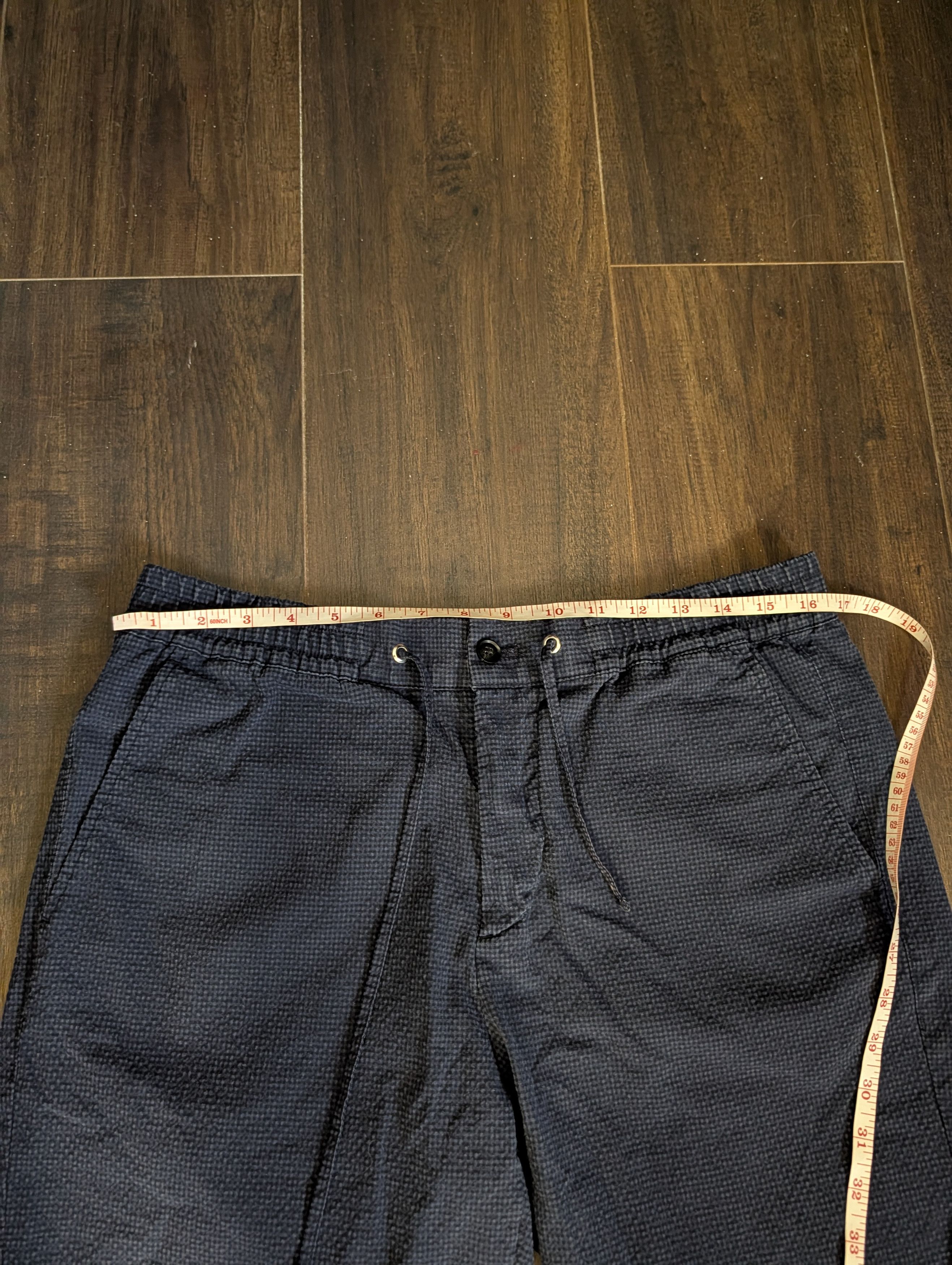 NN07 Dark blue seersucker check patterned shorts sz 34 Size US 34 / EU 50 - 13 Thumbnail