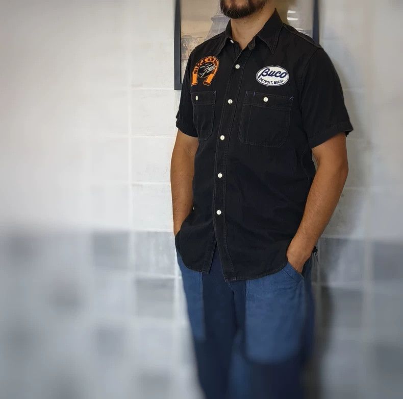 The Real Mccoys Size 15Short-sleeved Shirt Biker Shirt 250