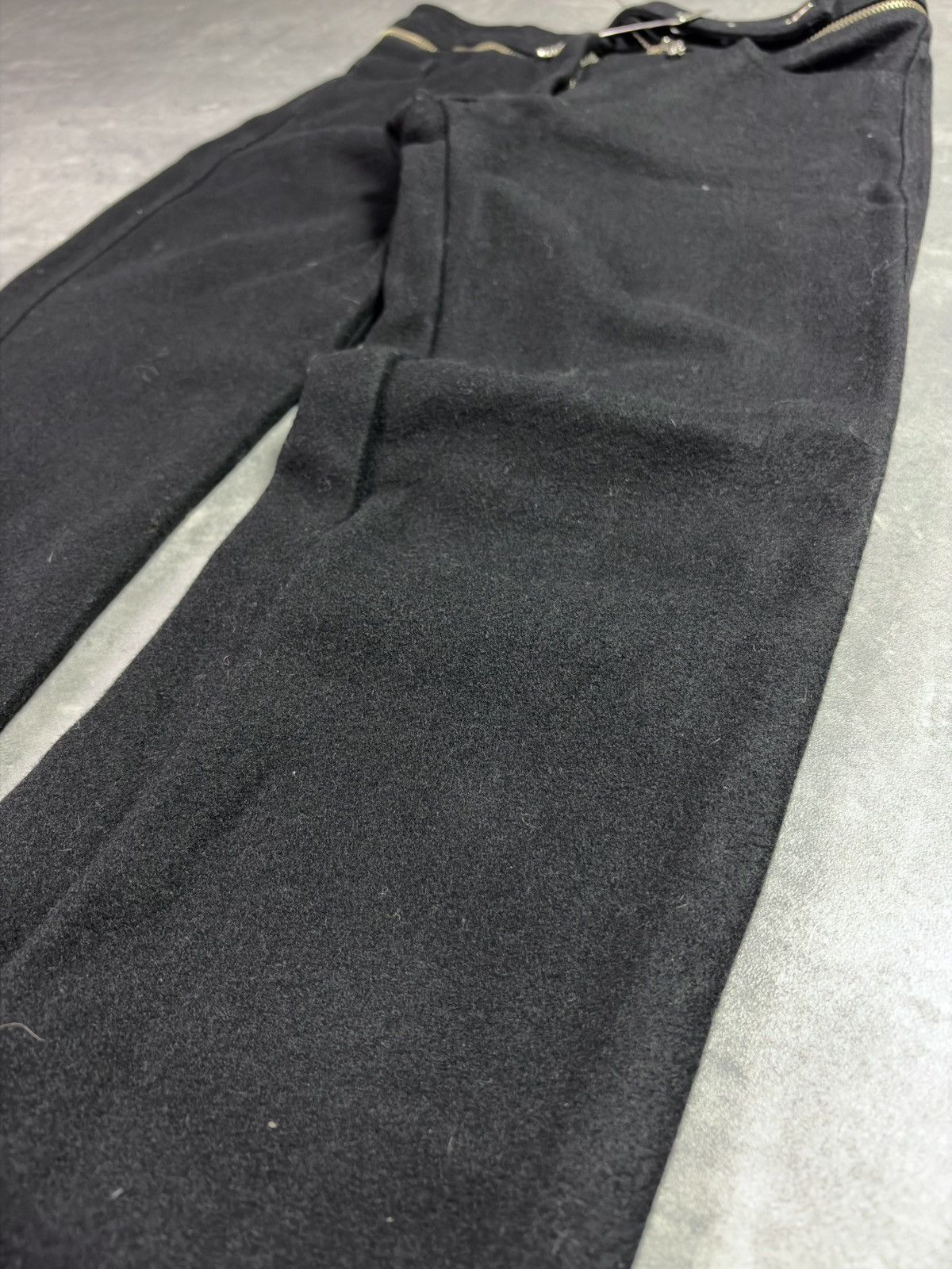 Jean Paul Gaultier 90s/00s Jean Paul Gaultier Zip Belt Heavy Wool Pants 40 S Size 27" / US 4 / IT 40 - 7 Thumbnail