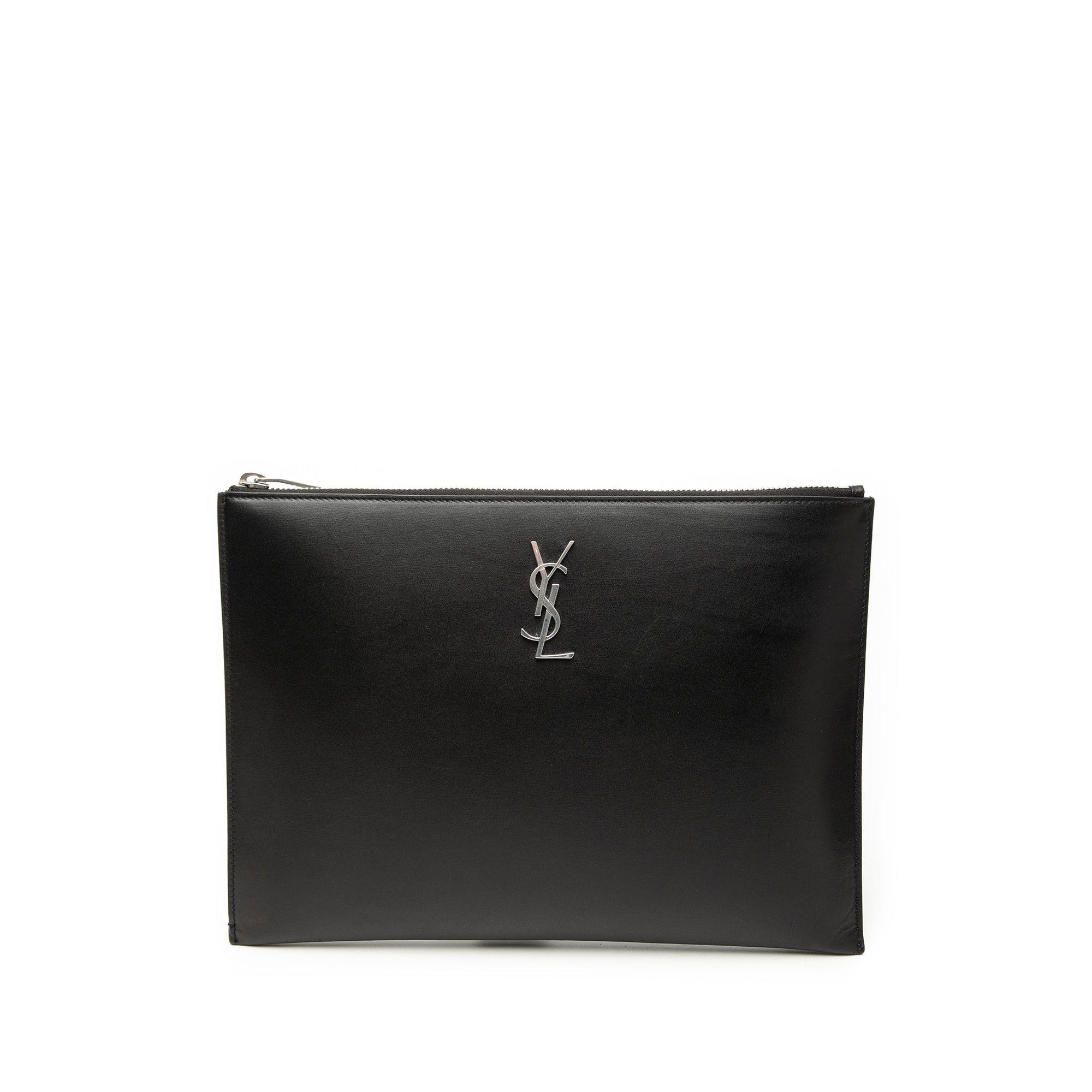 Saint Laurent Paris Leather Monogram Ipad Case Size ONE SIZE - 1 Thumbnail