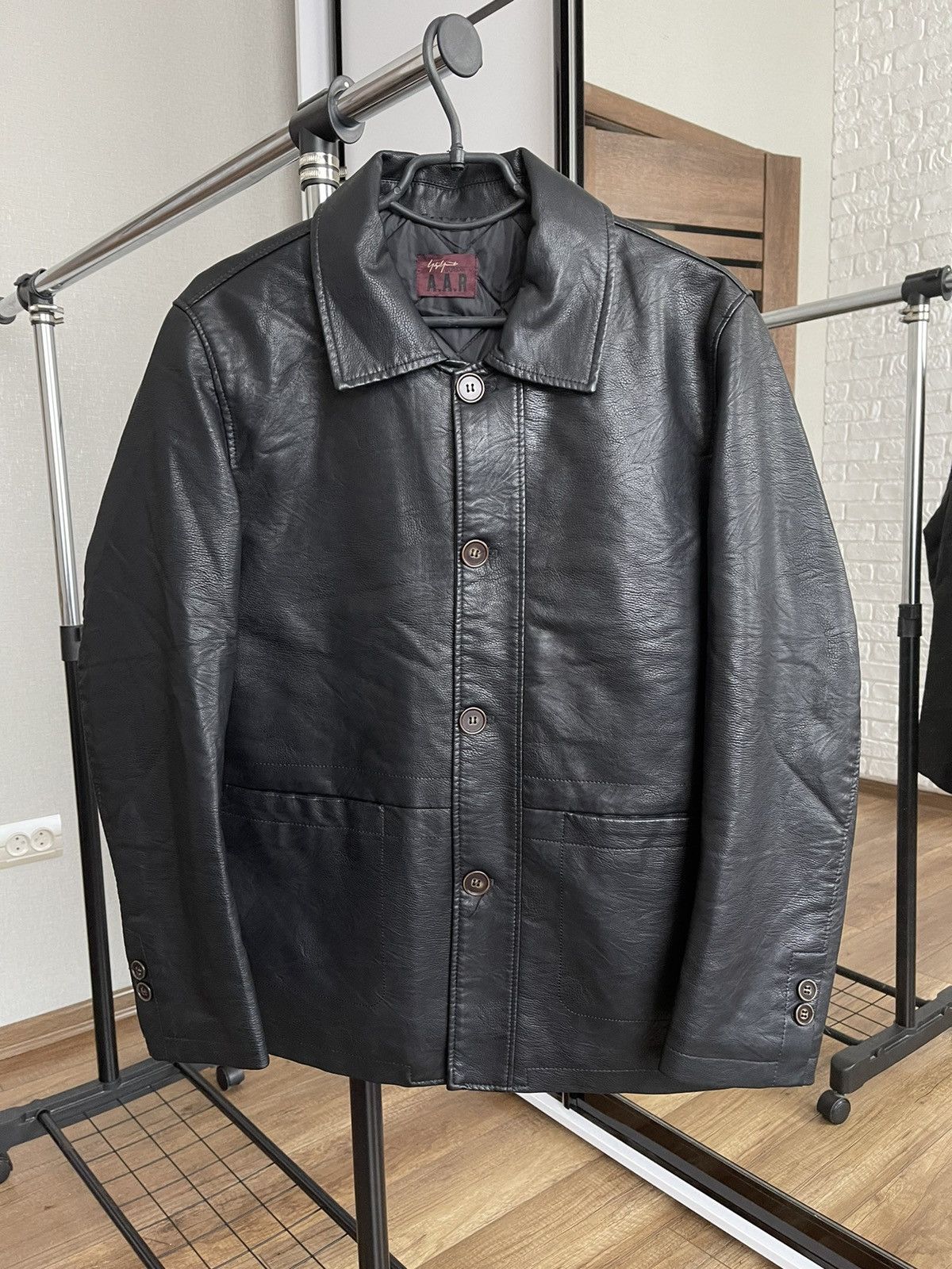 Japanese Brand A.A.R Yohji Yamamoto Vintage Leather Jacket Japan 90s Size US L / EU 52-54 / 3 - 3 Thumbnail