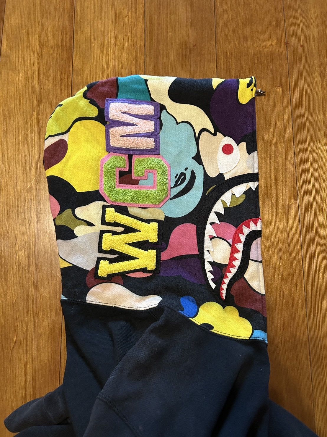 Bape Bape Black Multi Camo Half Shark Full Zip Hoodie Size US XL / EU 56 / 4 - 10 Thumbnail