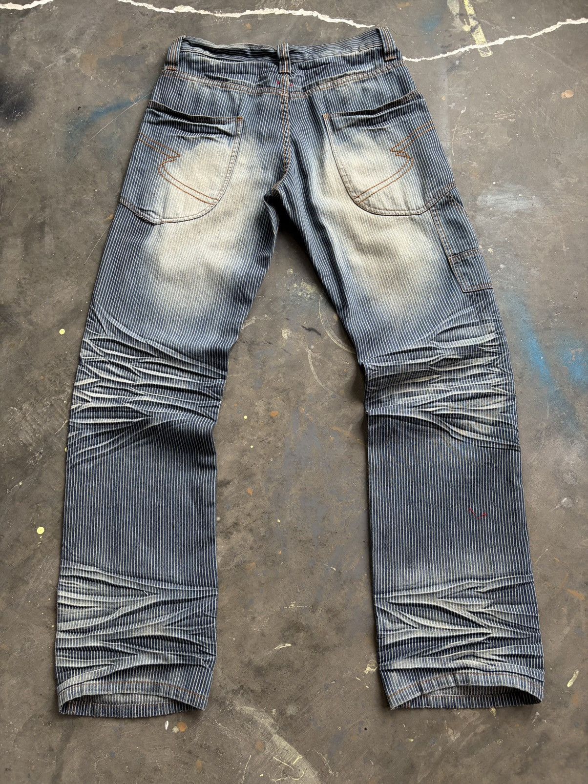 semanticdesign 2000s semantic design jeans stripe clawmark lgb kmrii Size US 30 / EU 46 - 3 Thumbnail