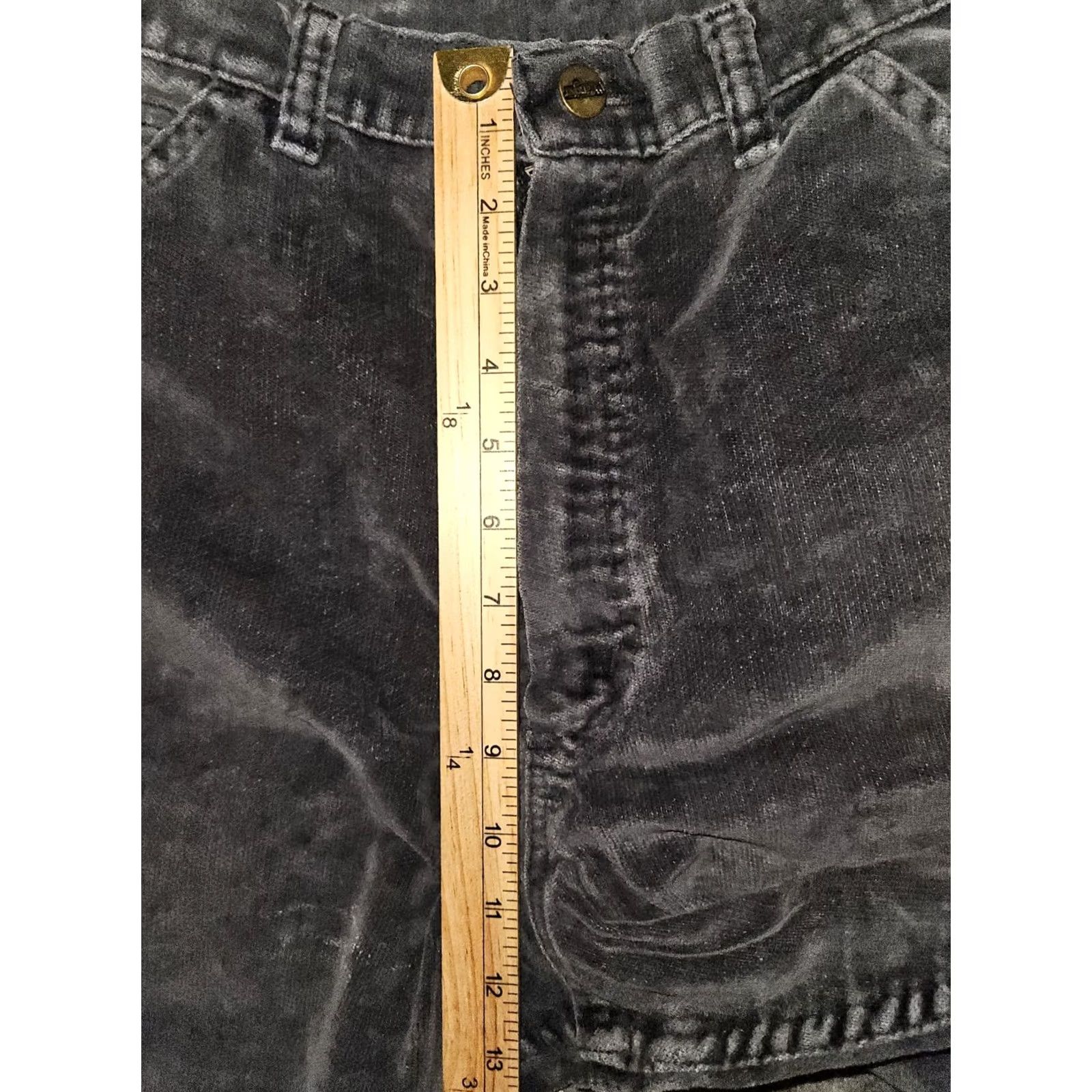 Wrangler VINTAGE Wrangler Corduroy Straight Leg Pants Women's 14 Gray Western USA Regular Inseam 30 in Logo Embroidered Pockets Vintage Women's Pants Size 36" / US 14 / IT 50 - 4 Thumbnail