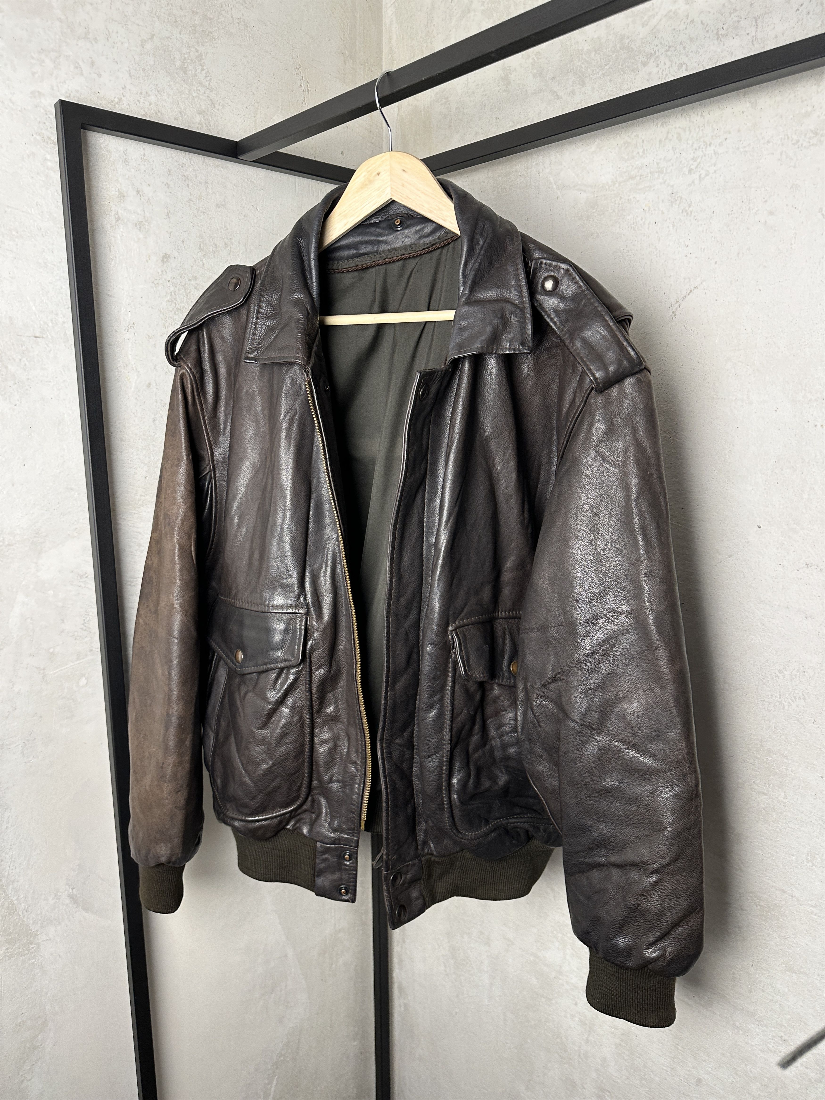 Genuine Leather Police Genuine Leather Chocolate Black Jacket Size US L / EU 52-54 / 3 - 3 Thumbnail