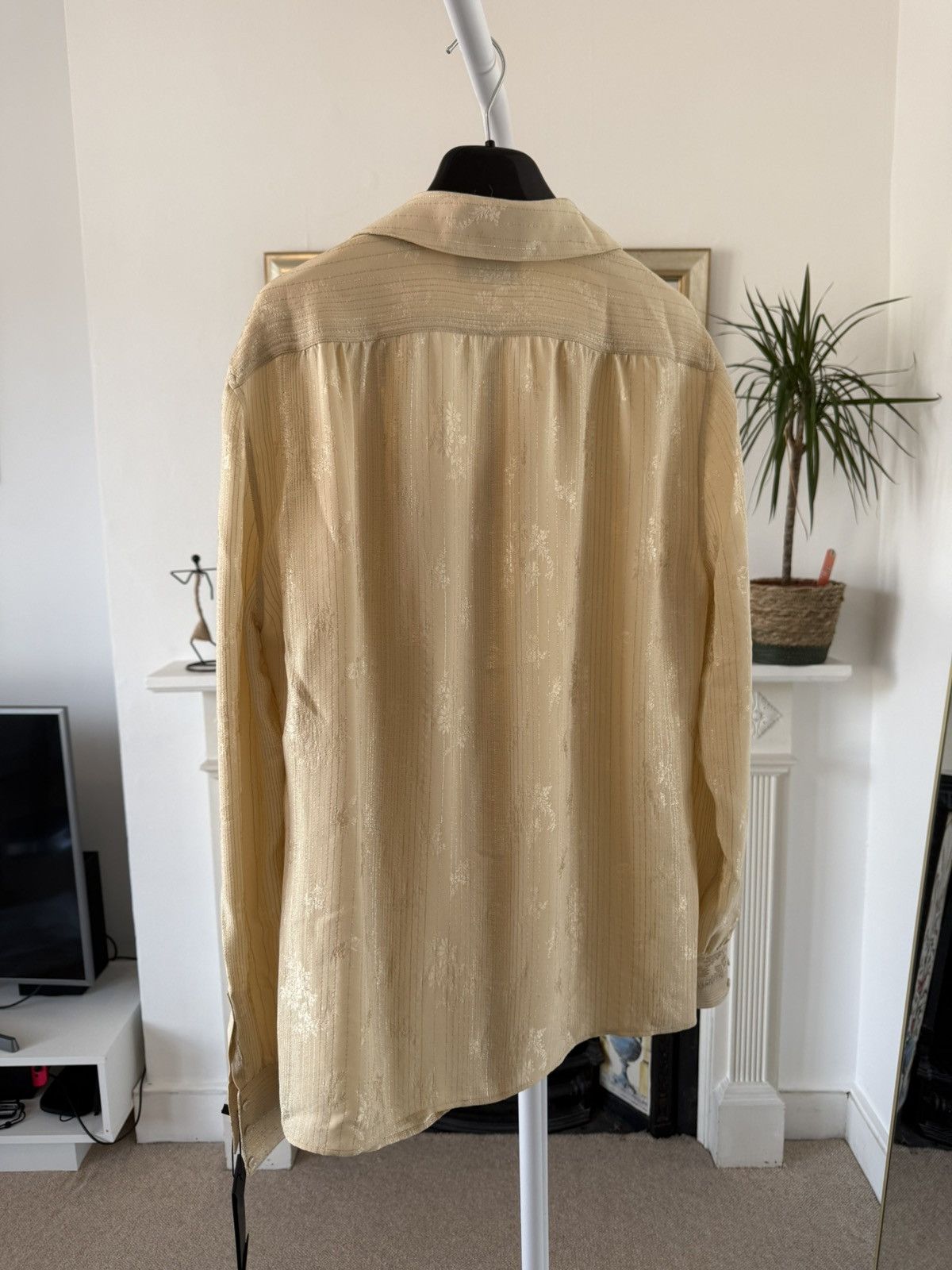 Saint Laurent Paris SS22' Saint Laurent Fitted Ruffled Silk Shirt Size US M / EU 48-50 / 2 - 3 Thumbnail