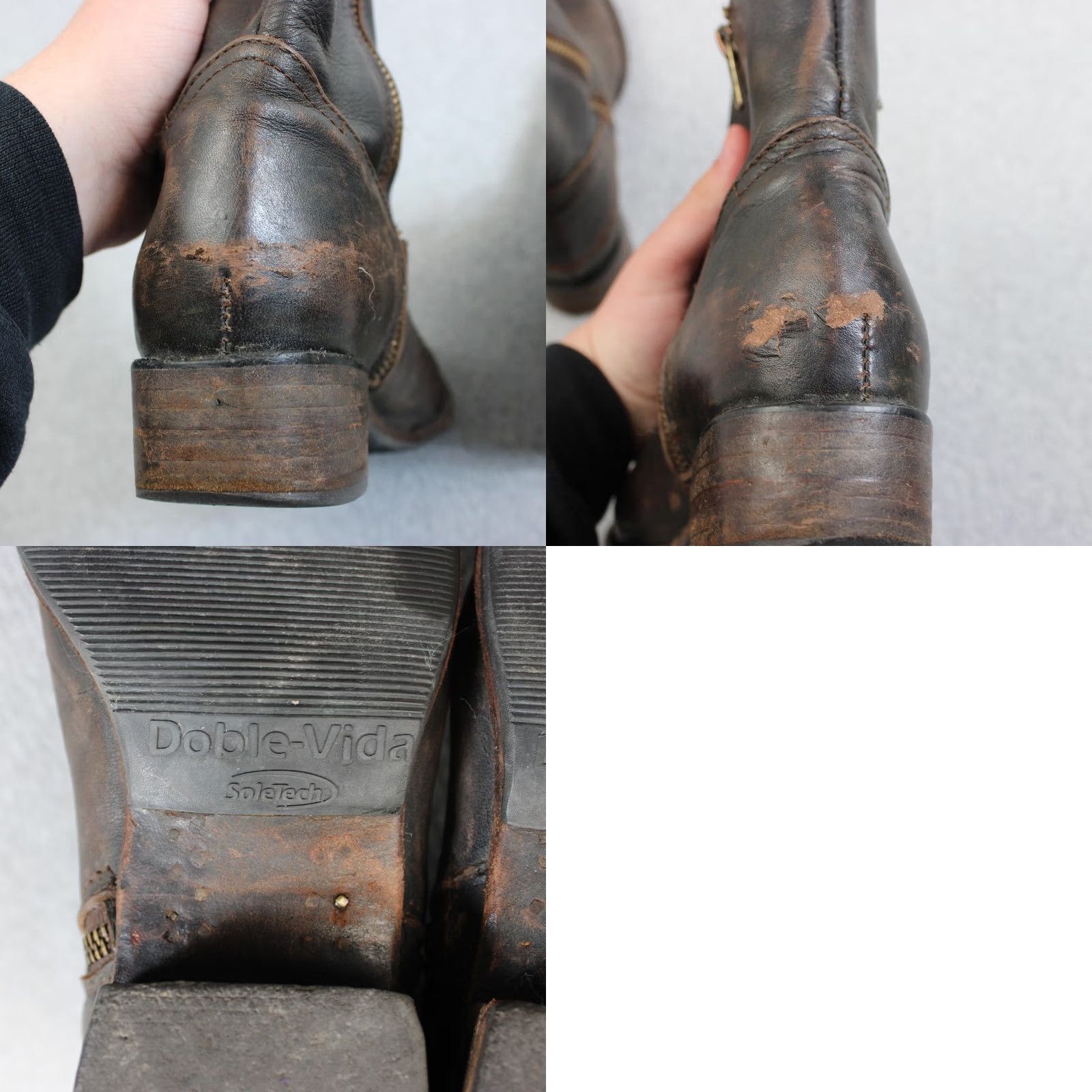Frye Frye Brown Leather Ankle Zip Bootie Boho Style Womens 7 US Size Size US 7 / IT 37 - 8 Thumbnail